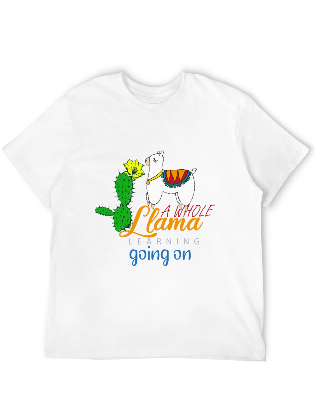 Black Llama Learning Black T-Shirt view 12