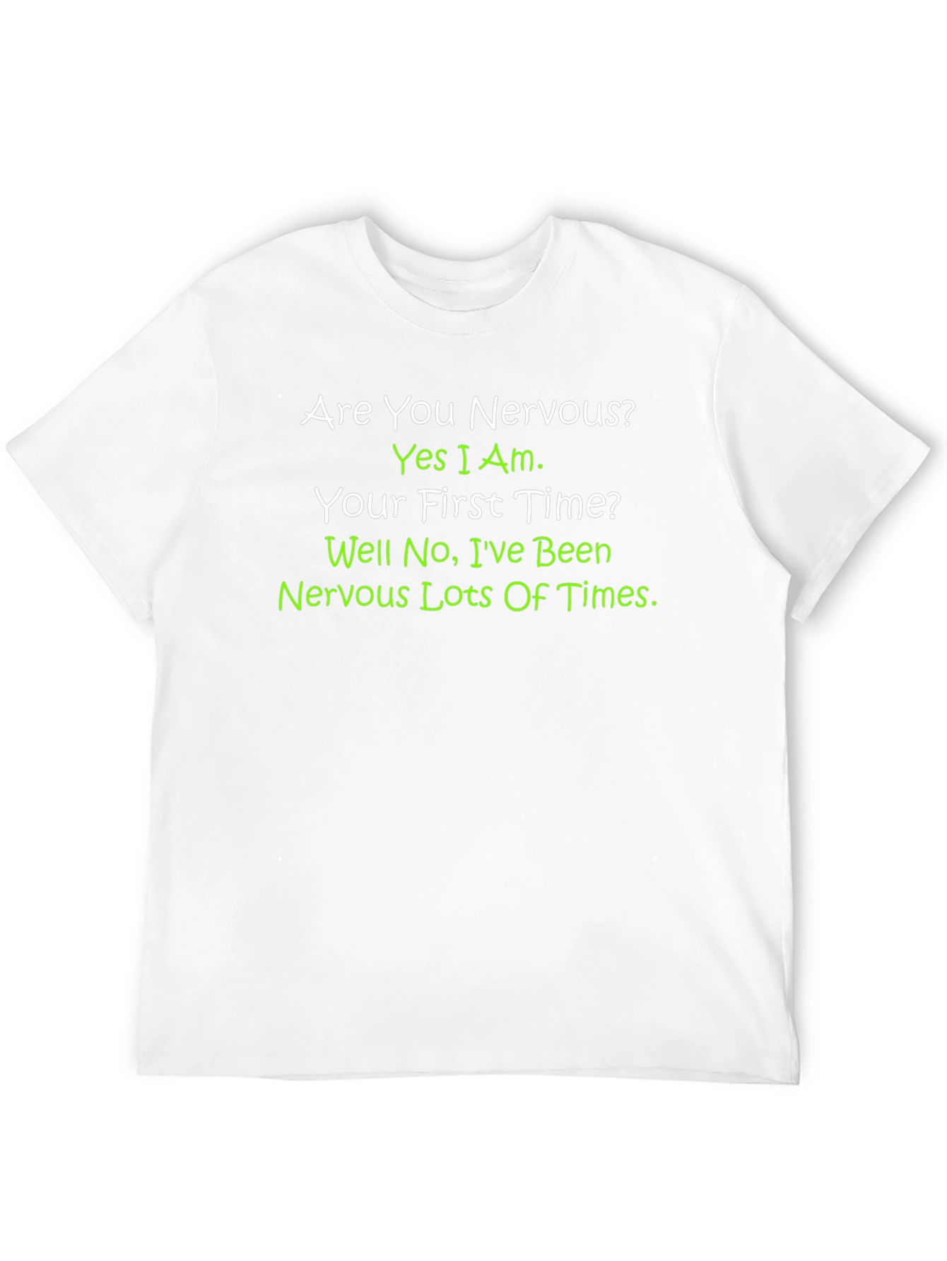 Black Nervous T-Shirt - Funny Sarcastic Graphic Tee view 12