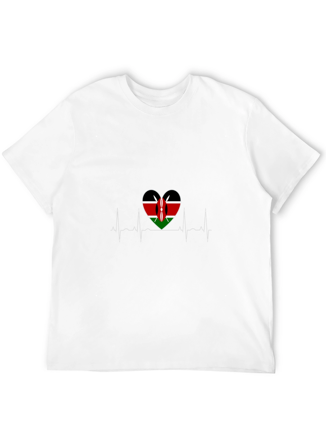 Kenya Flag Heartbeat T-Shirt - 12