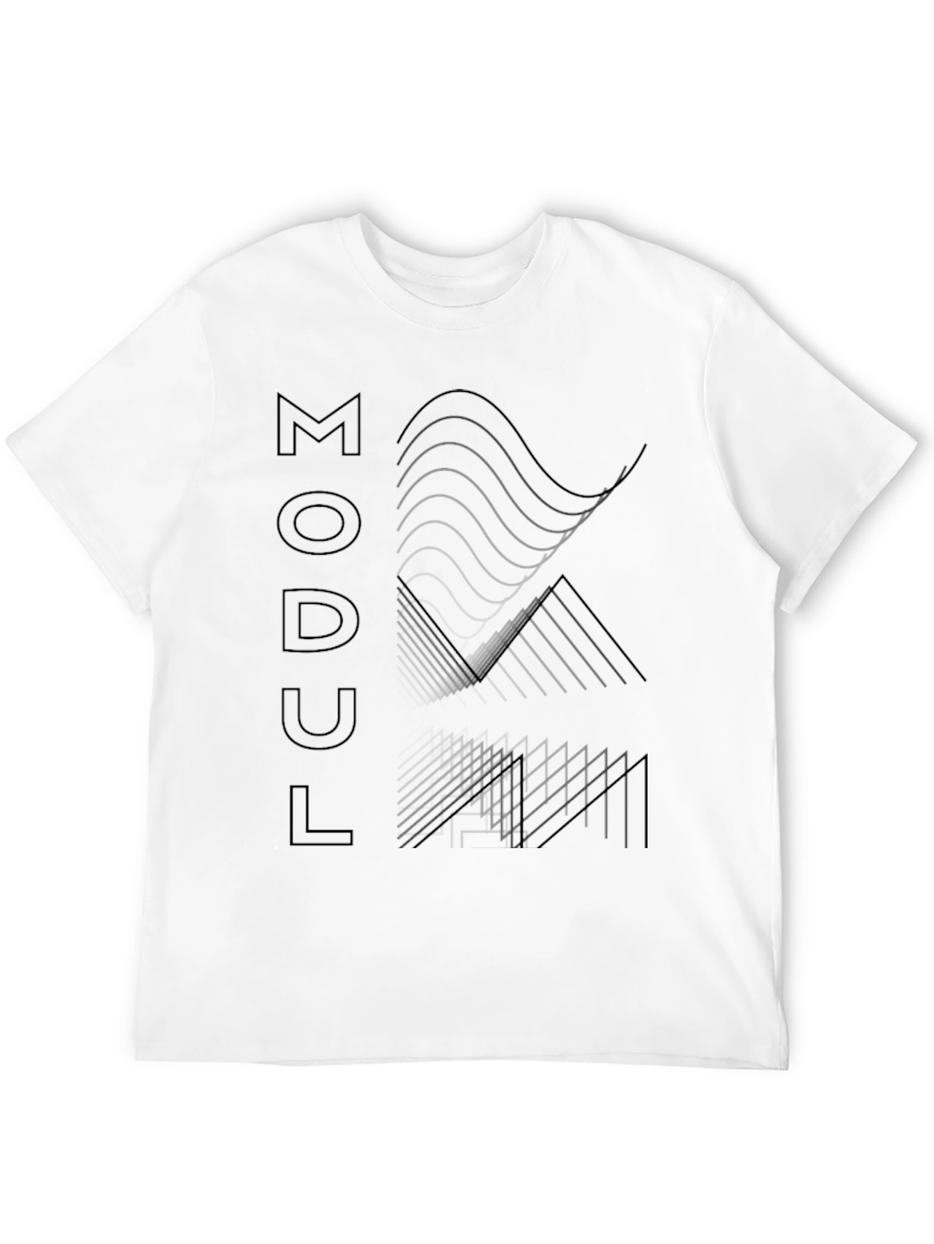 Black Minimalist MODUL Black Graphic Tee view 12