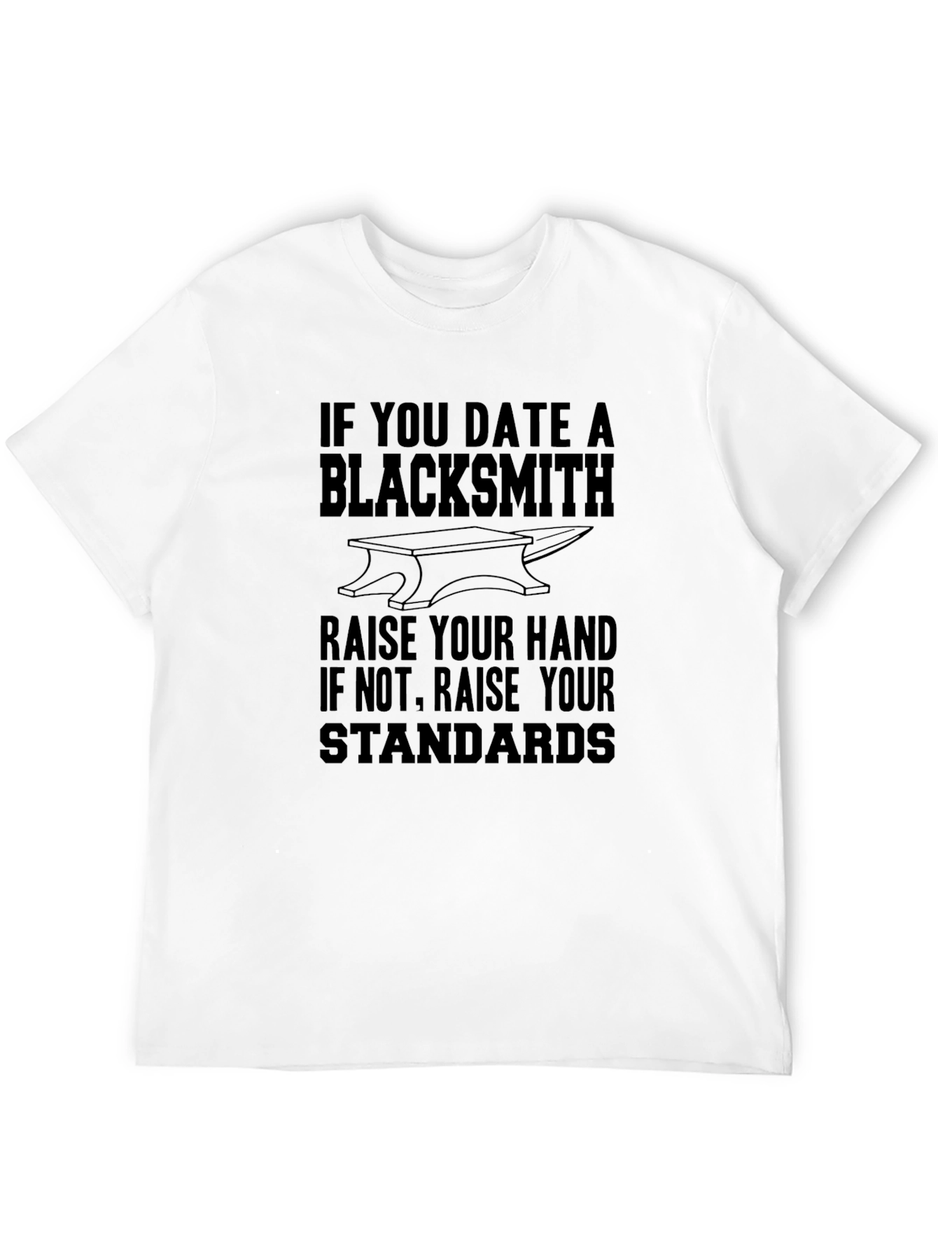 Black Blacksmith Dating T-Shirt - Funny Black Tee view 12