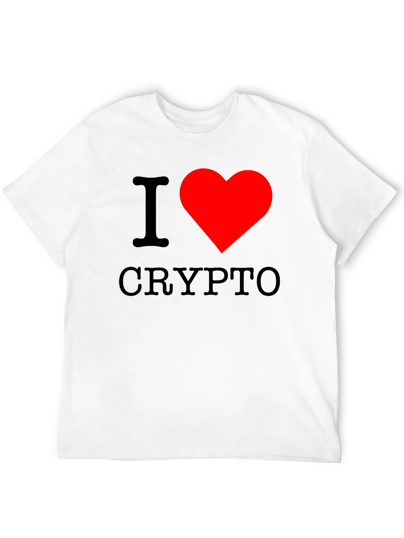 Black I Love Crypto Graphic T-Shirt view 12