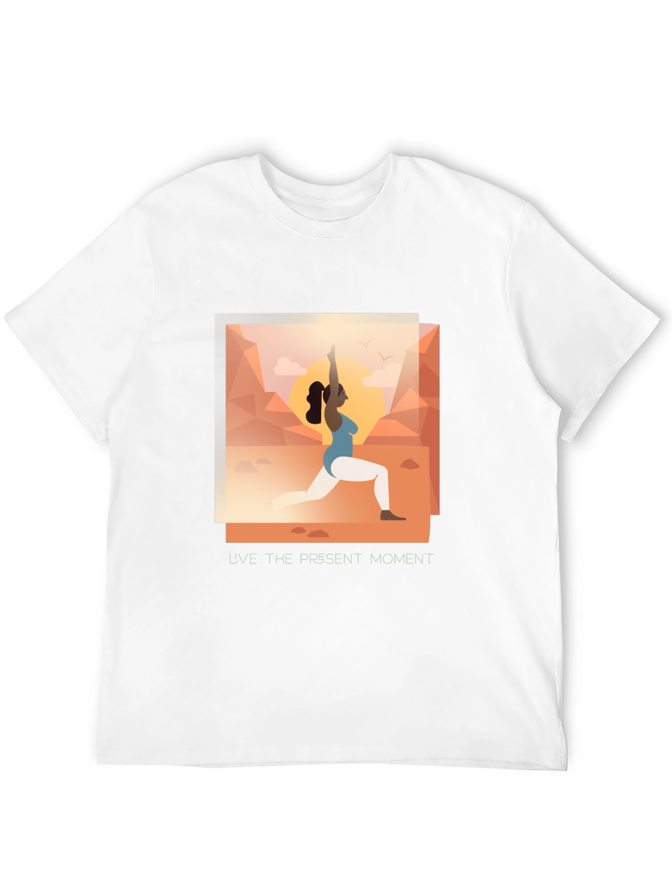 Black Yoga Present Moment Graphic Tee - Unisex view 12