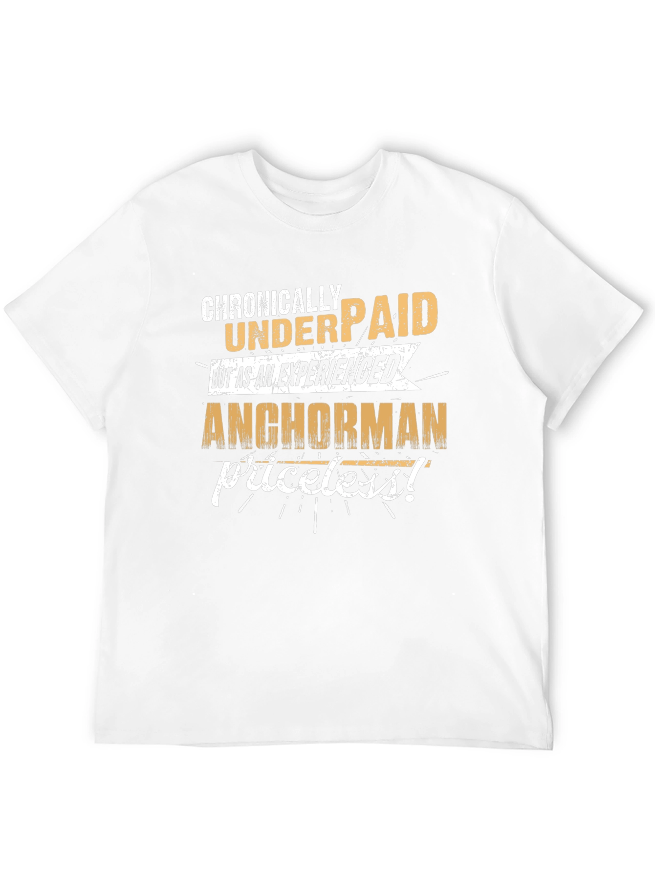 Black Chronically Underpaid Anchorman Graphic Tee view 12