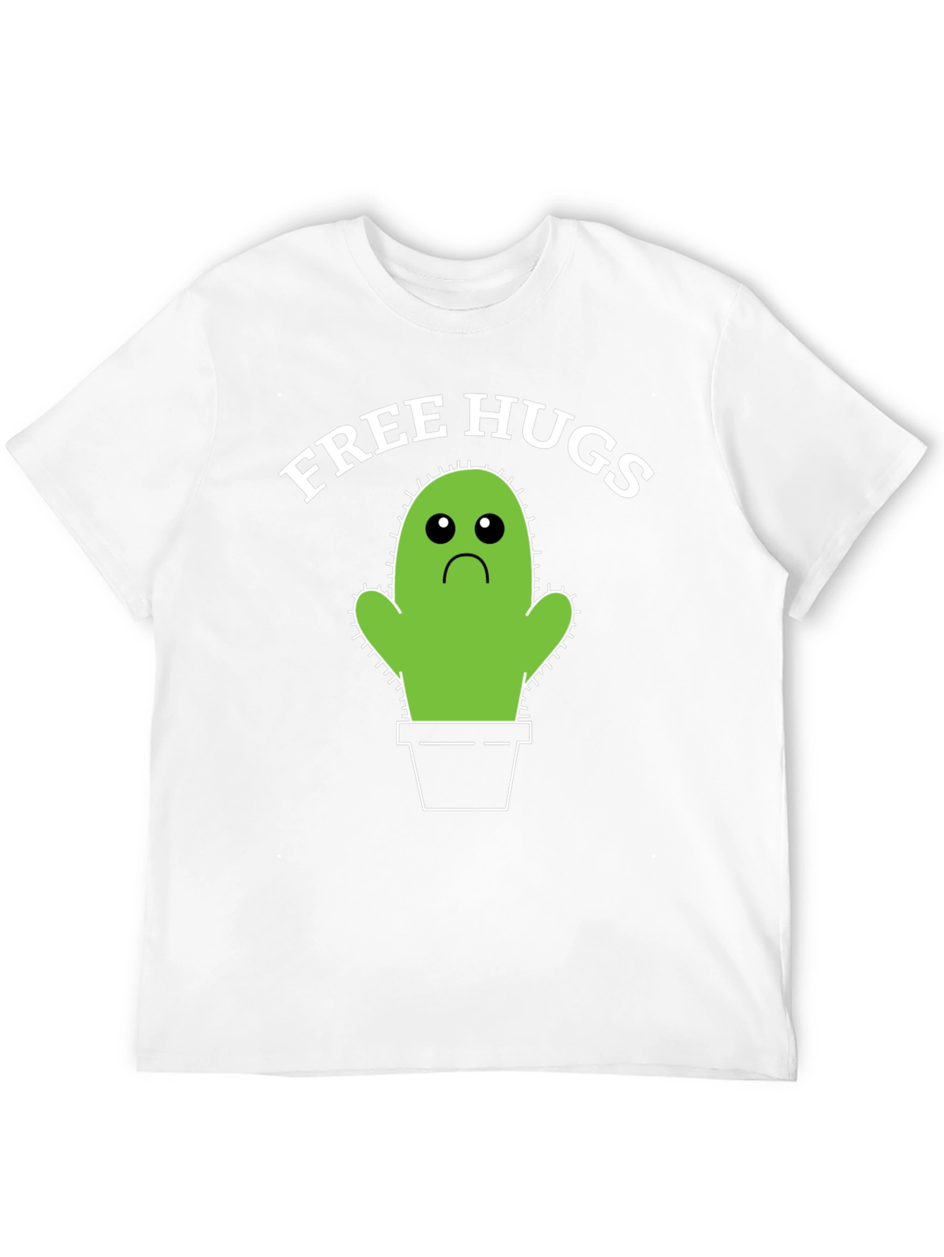 Black Free Hugs Cactus T-Shirt view 12