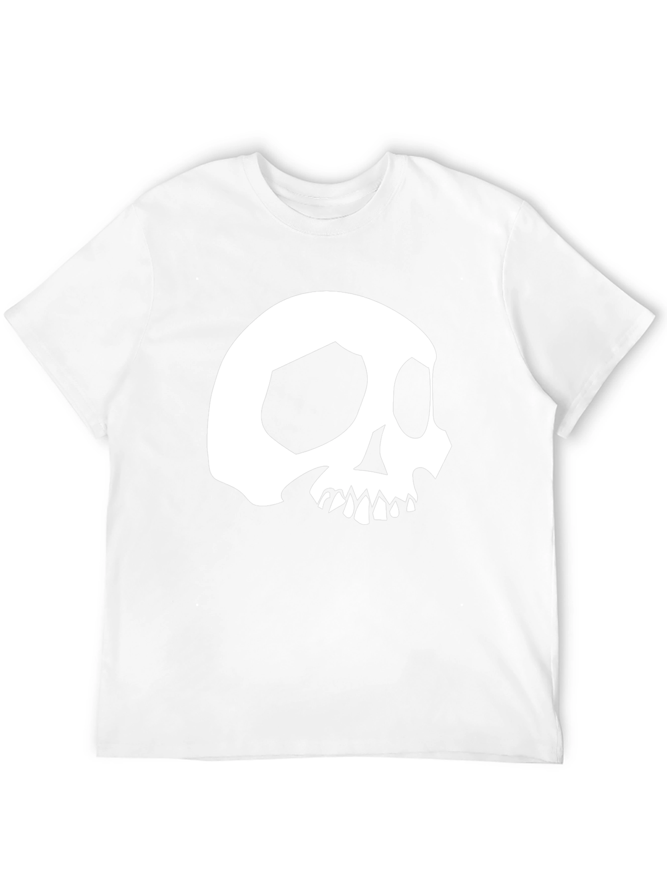 Black Skull Graphic Tee - Black Cotton Short Sleeve view 12