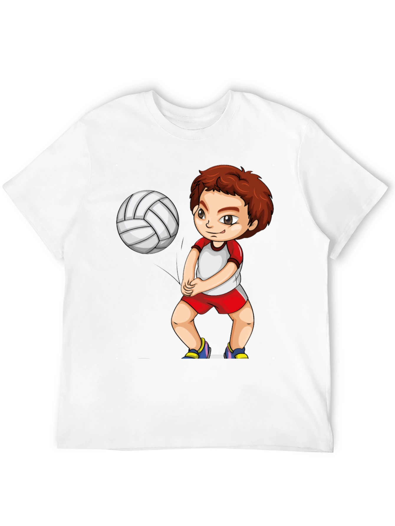 Black Volleyball Boy Graphic Black T-Shirt view 12