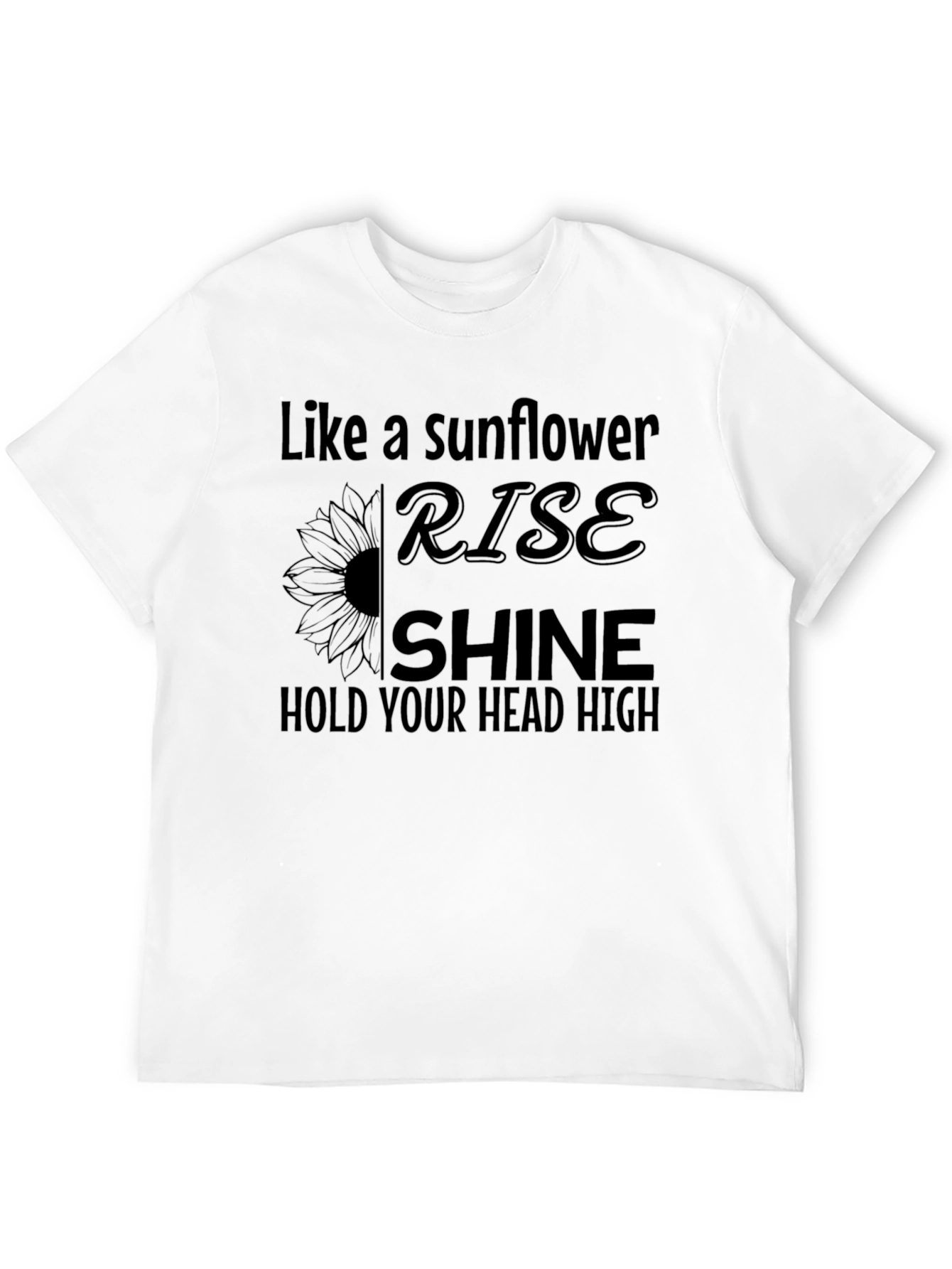 Black Sunflower Rise Shine Black Graphic T-Shirt view 12