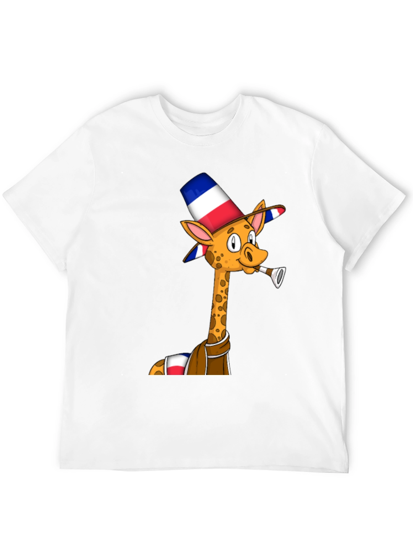 Black Giraffe in Hat T-Shirt - Unique Graphic Tee view 12