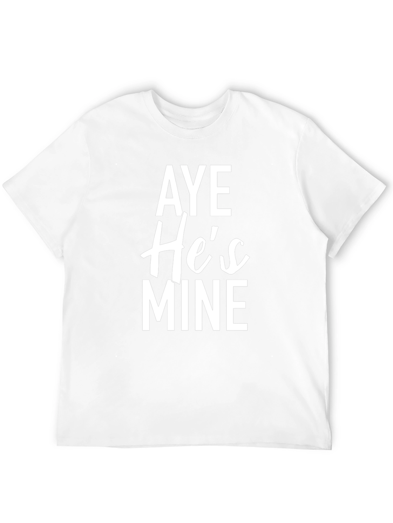 Black Aye He's Mine Graphic Tee - Black Cotton Blend view 12
