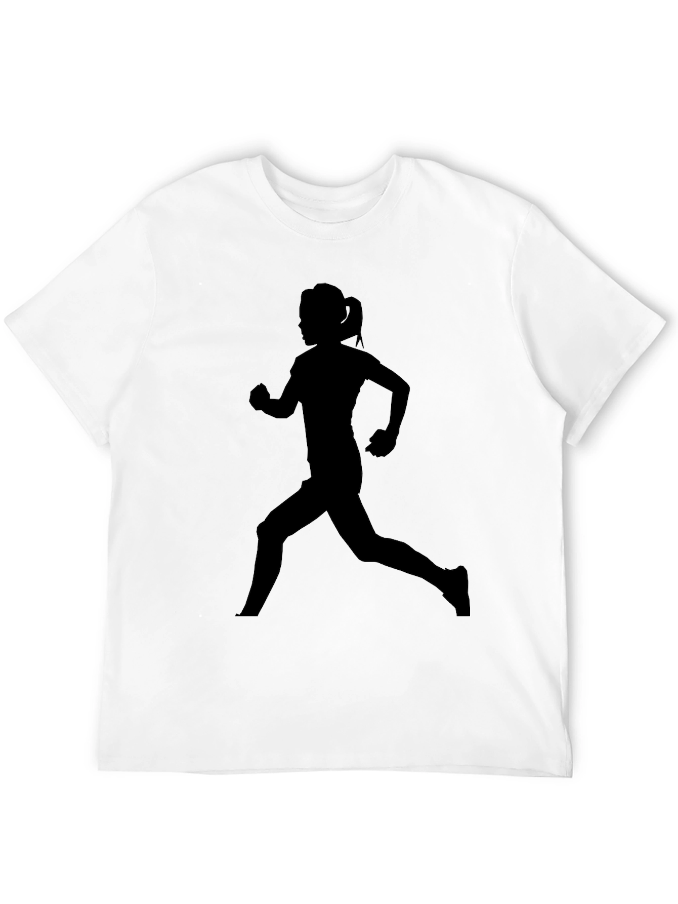 Black Runner Silhouette Tee - Black Graphic T-Shirt view 12