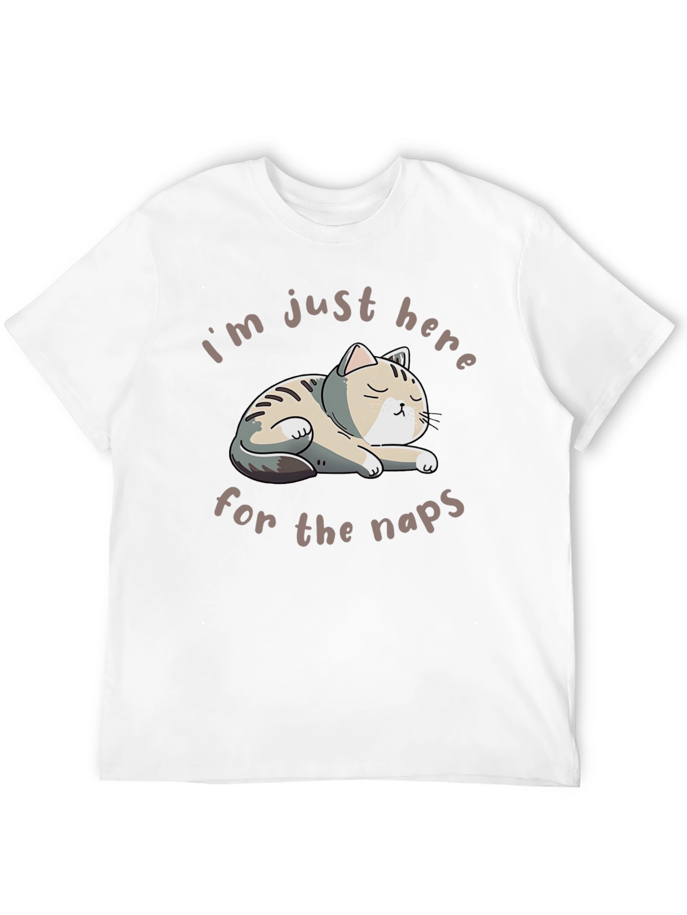 Black Funny Cat Naps T-Shirt - Relaxed Fit view 12