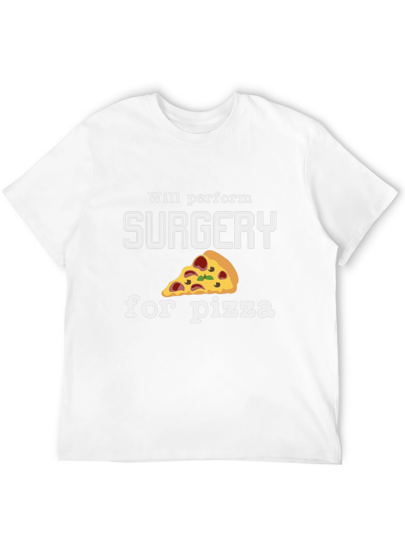 Black Funny Will Perform Surgery For Pizza Black T-Shirt view 12