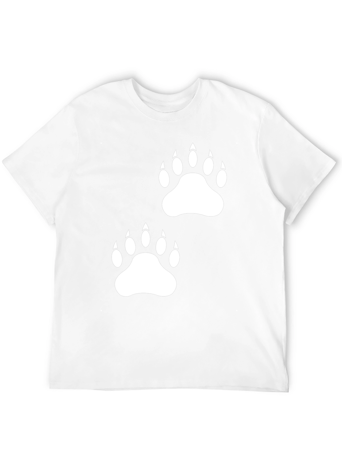 Black Bear Paw Print Graphic Black Tee Shirt view 12
