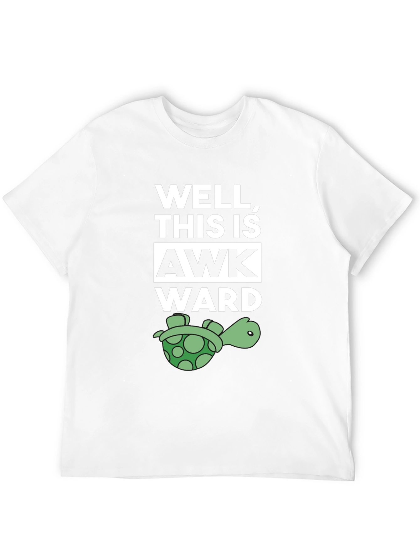 Black Well, This is Awkward Turtle T-Shirt view 12