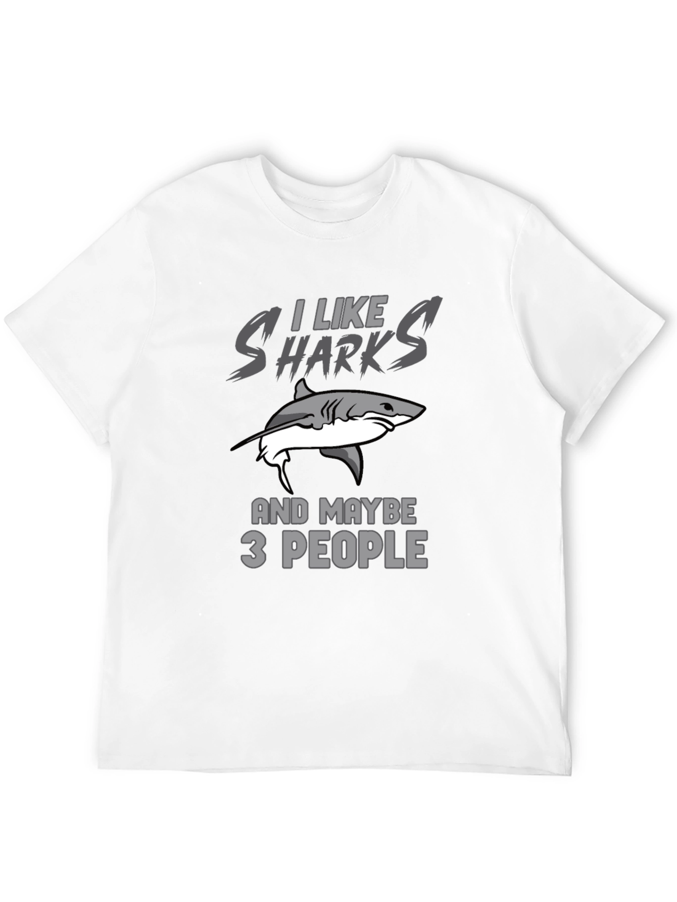 Black I Like Sharks T-Shirt Funny Shark Lover Gift view 12