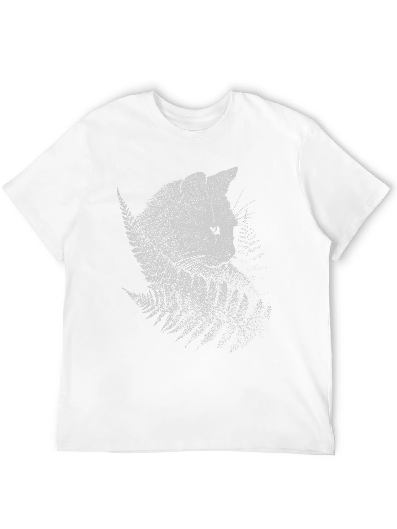 Black Nature Cat Graphic Tee - Black Crewneck view 12