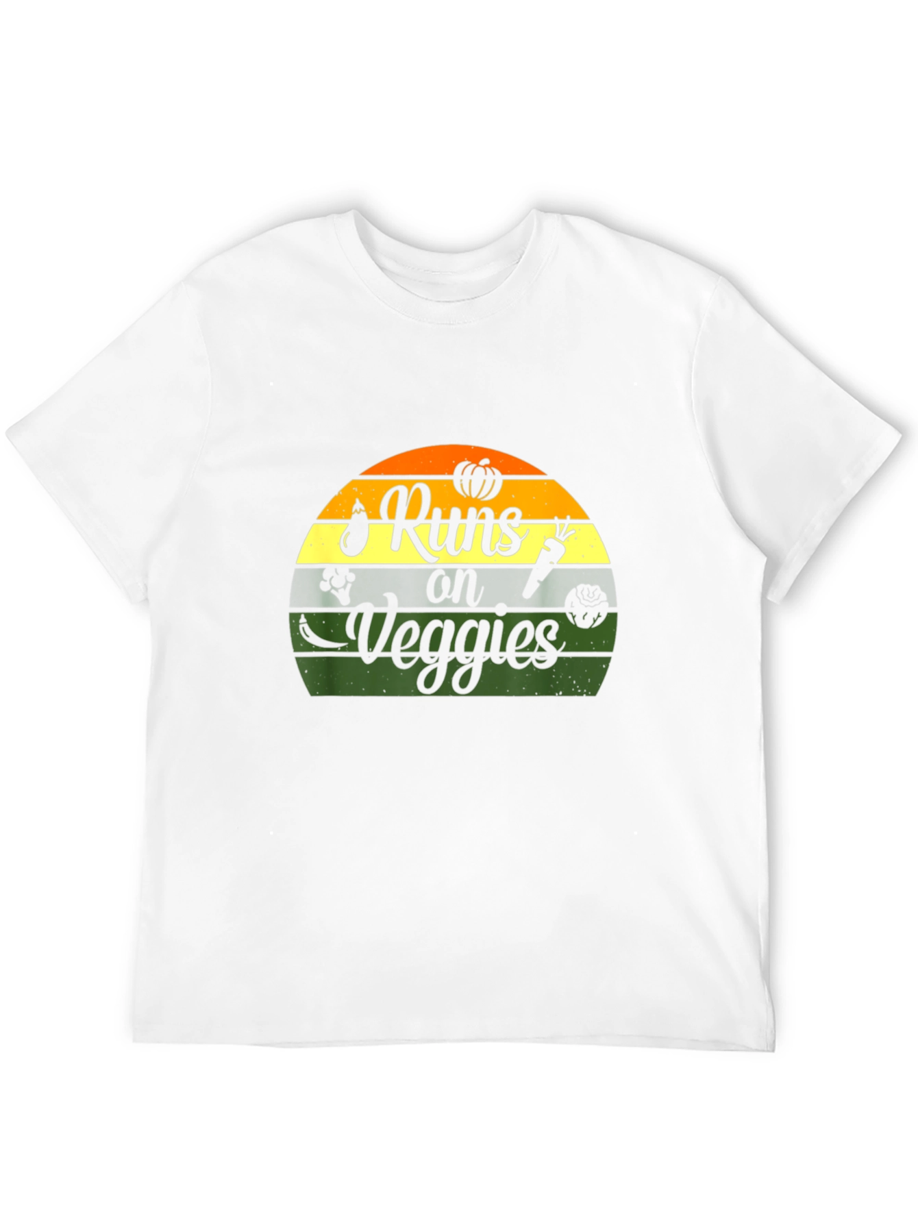 Runs on Veggies Graphic Tee - Vegan Shirt - 12