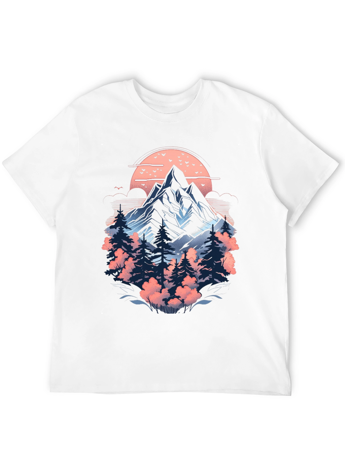 Black Nature Inspired Graphic T-Shirt view 12