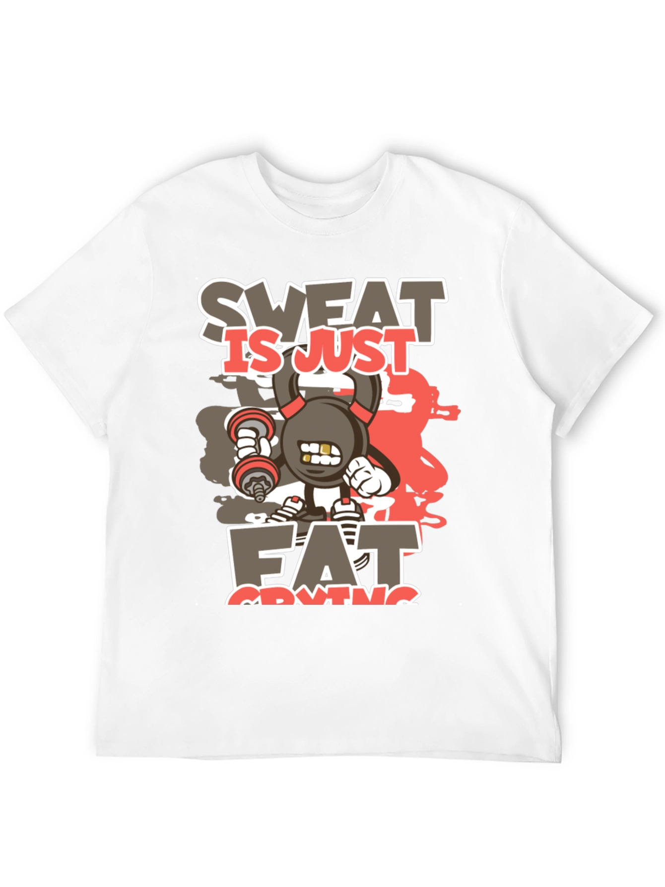 Black Sweat is Just Fat Crying Graphic T-Shirt view 12