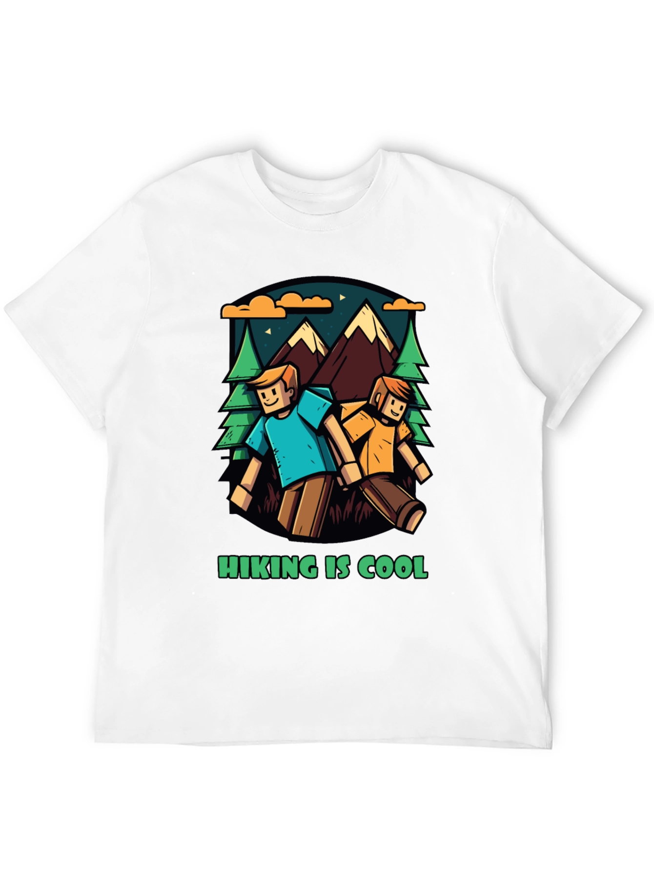 Black Hiking is Cool Graphic T-Shirt view 12