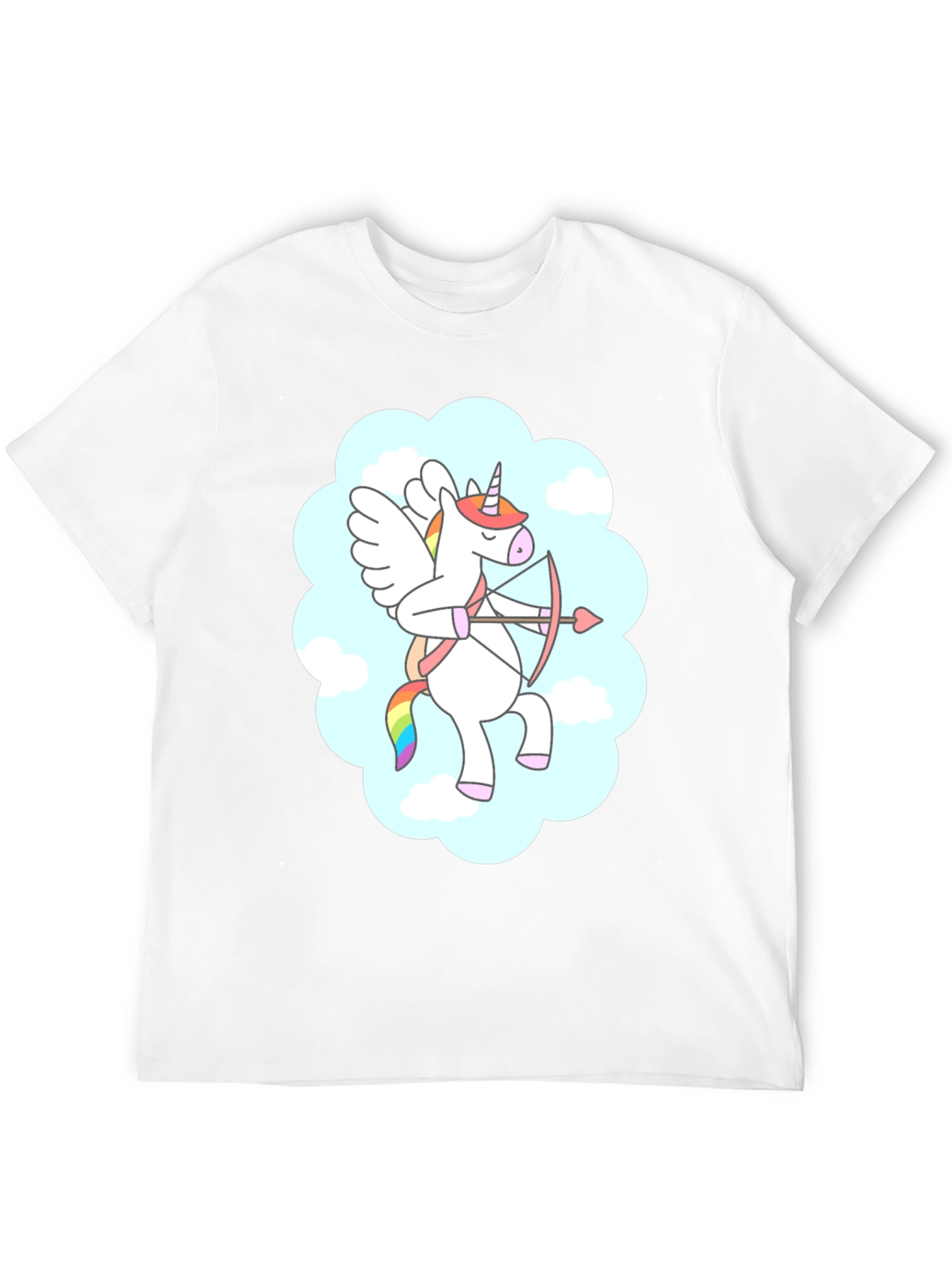 Black Cupid Unicorn Black T-Shirt: Magical Love Arrow! view 12