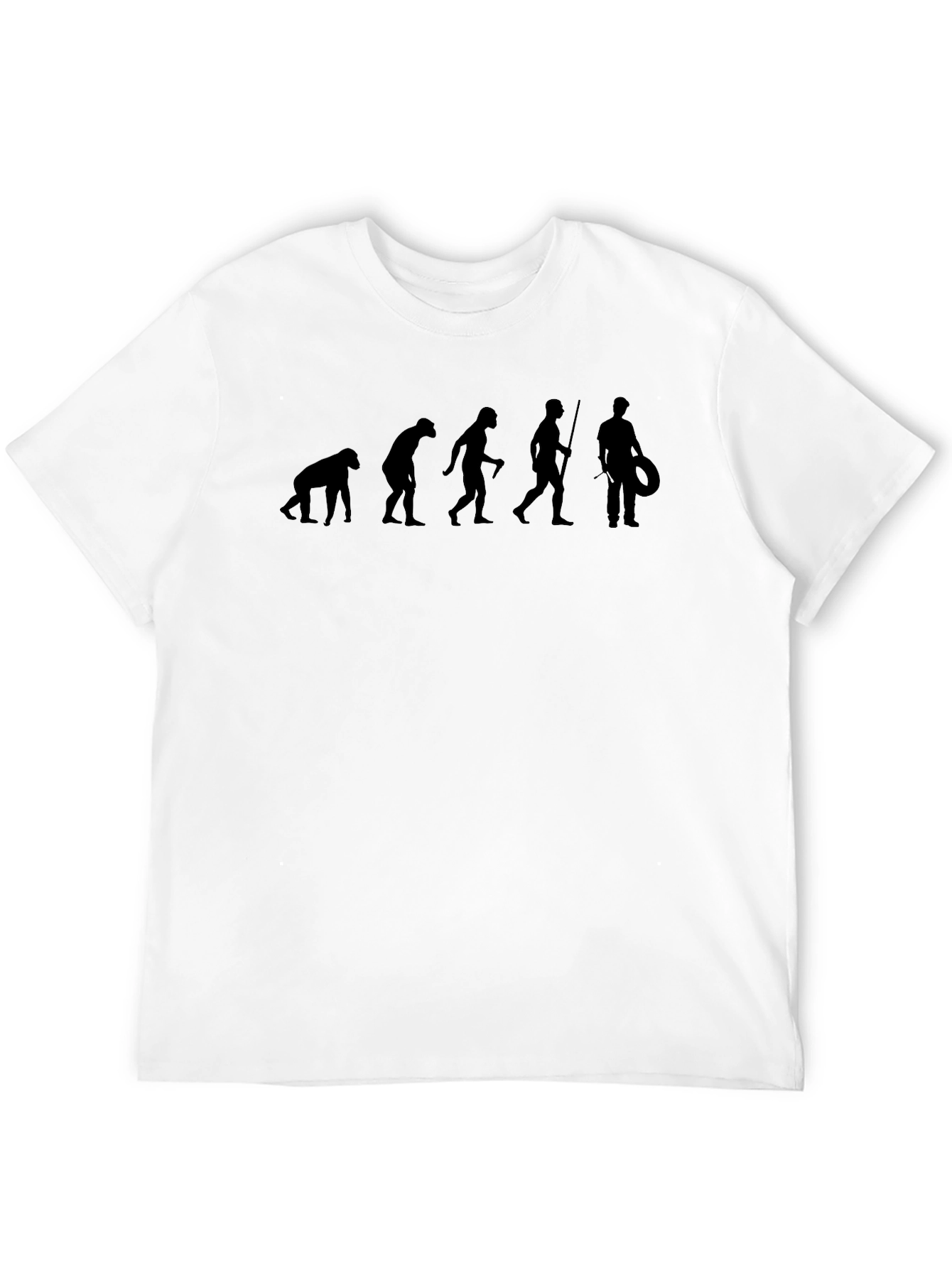 Black Evolution Funny Graphic Black T-Shirt view 12
