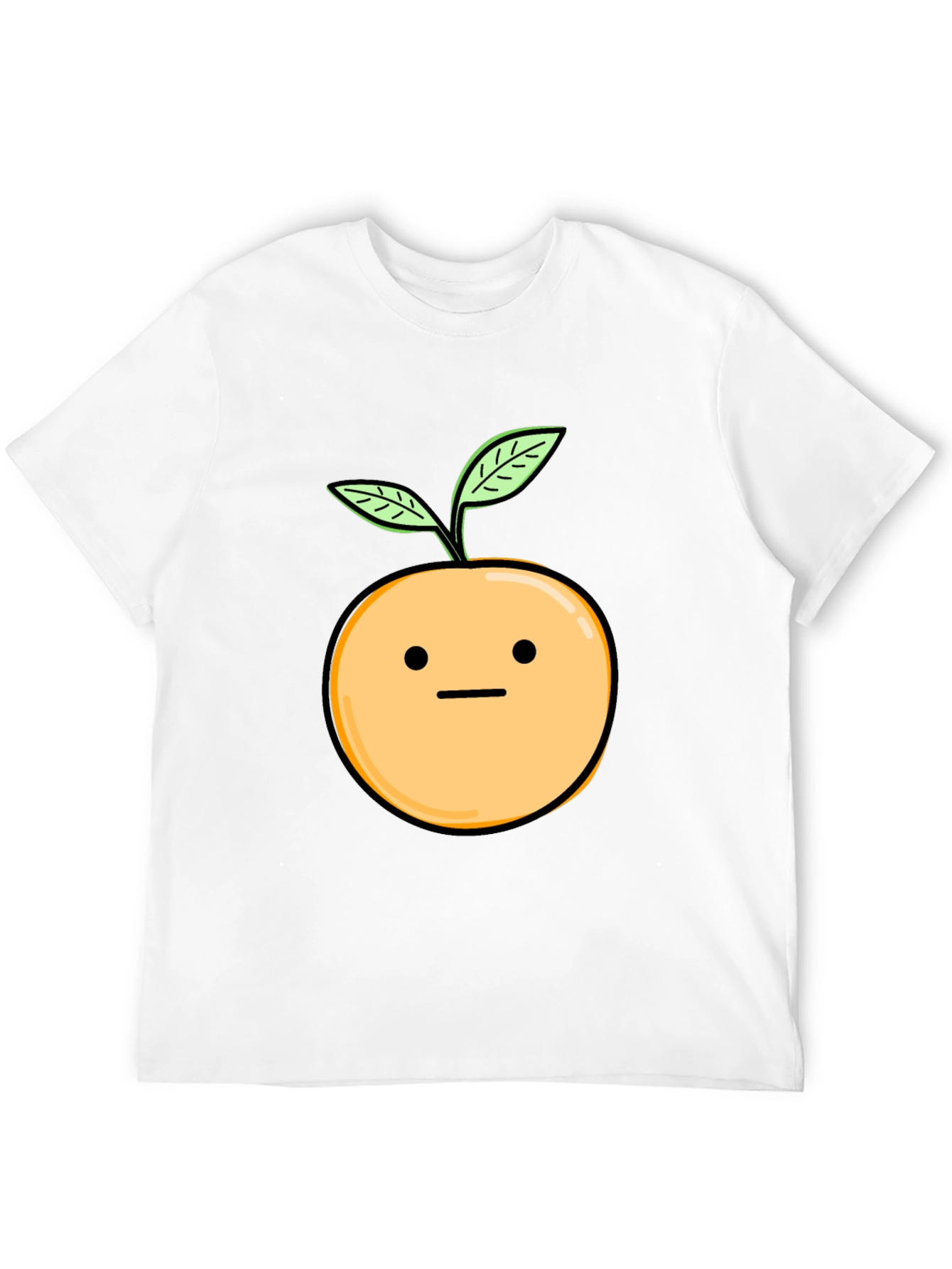 Black Funny Orange Plant T-Shirt view 12