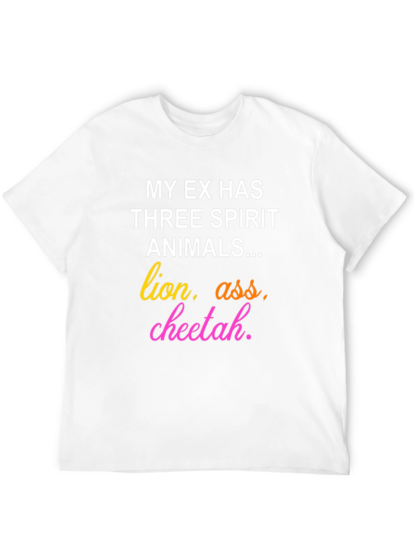 Black Funny Ex Spirit Animals Graphic Tee view 12