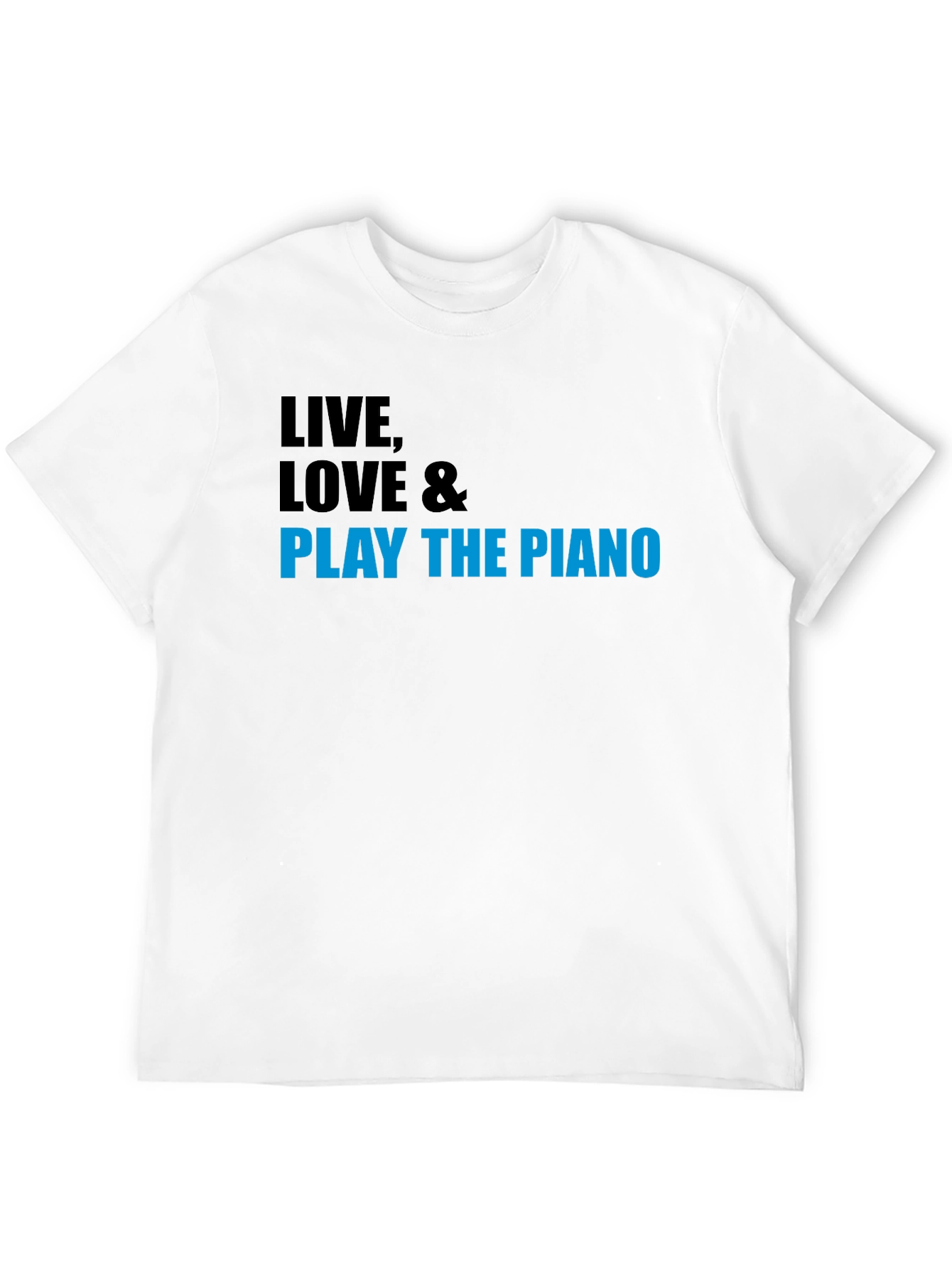 Black Live, Love & Play the Piano T-Shirt view 12