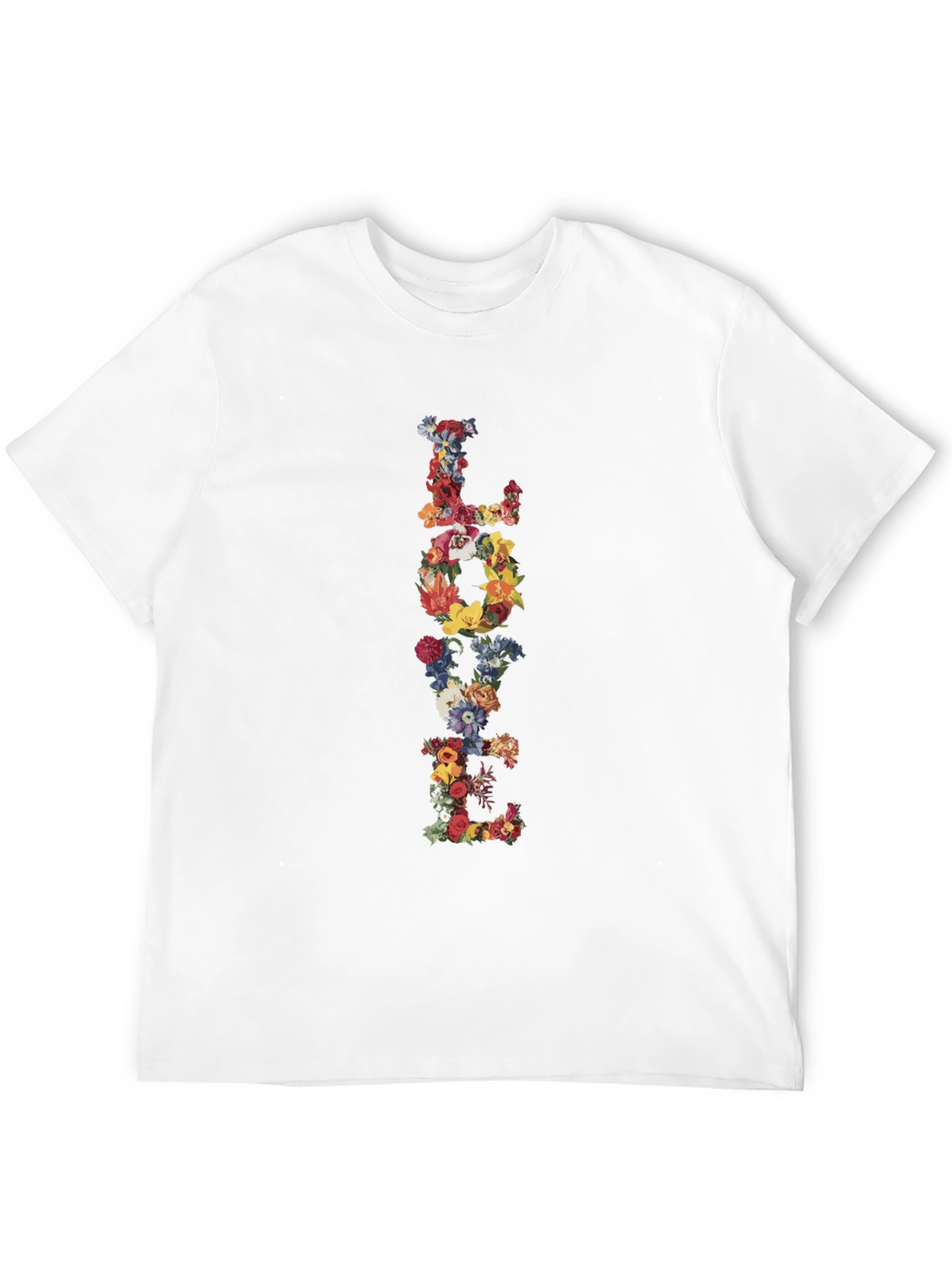 Black Floral LOVE Black T-Shirt Graphic Tee view 12