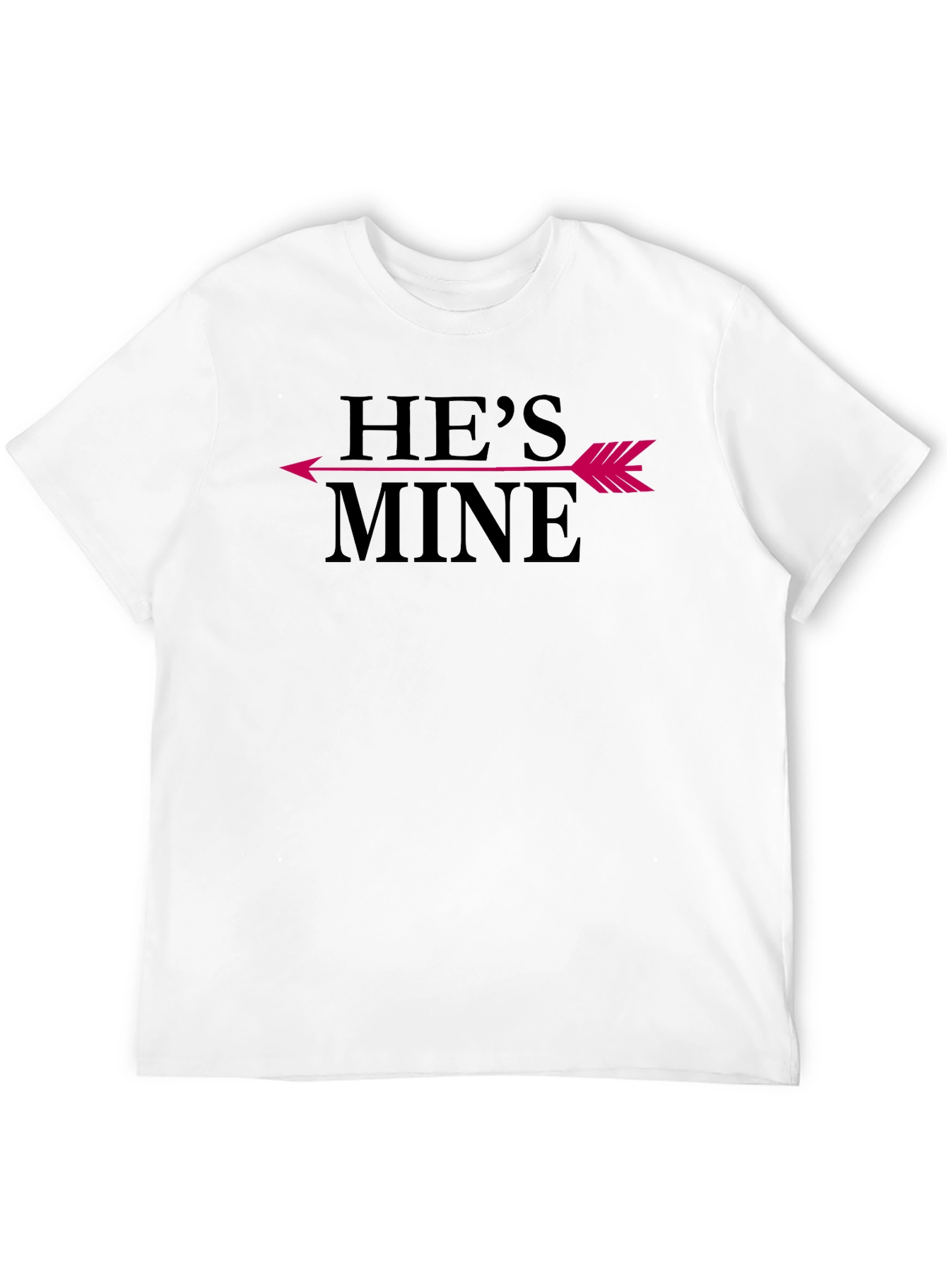 Black He's Mine Graphic Tee - Funny Couples Shirt view 12