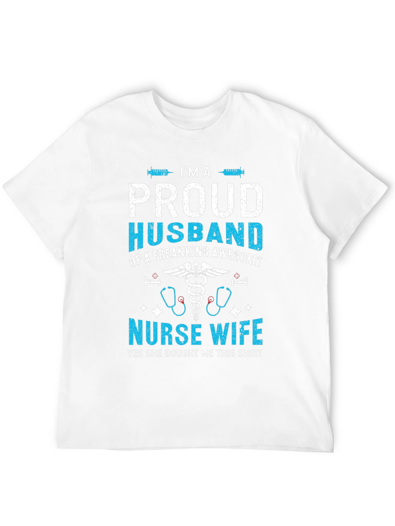 Proud Husband Nurse Wife Graphic Tee - Black Cotton T-Shirt - 12