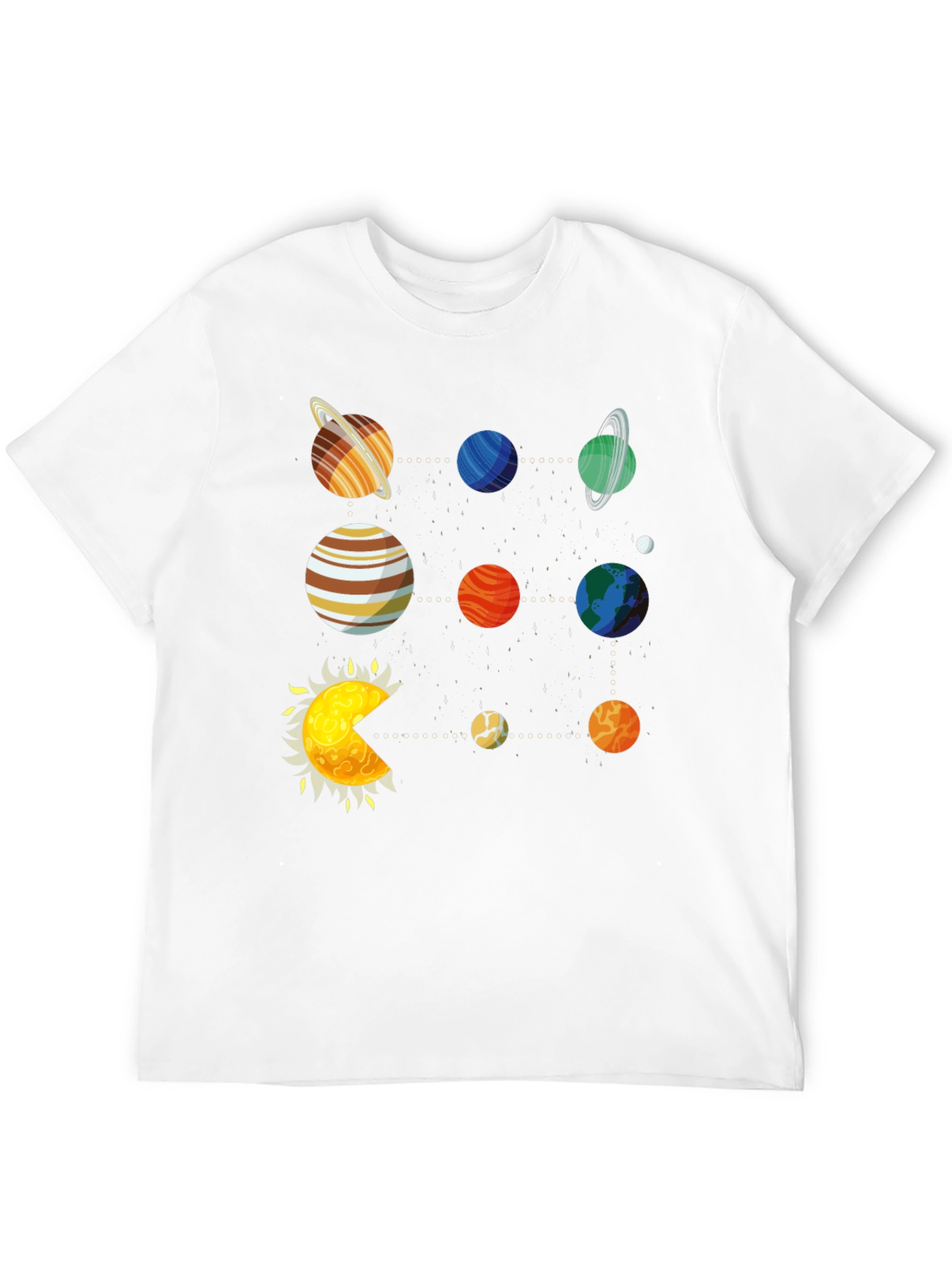 Black Solar System Graphic T-Shirt view 12