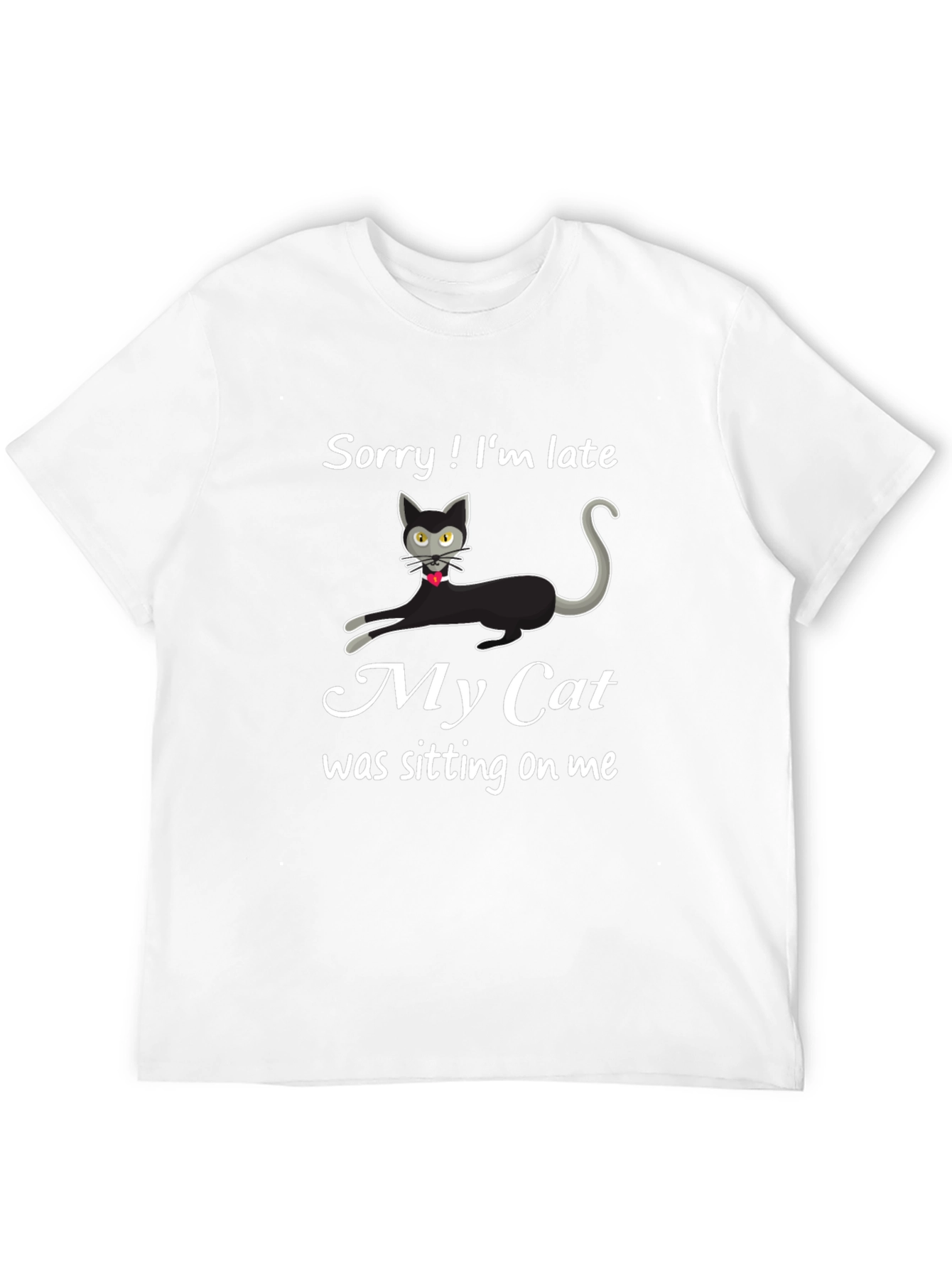 Black Funny 'My Cat' Graphic T-Shirt view 12