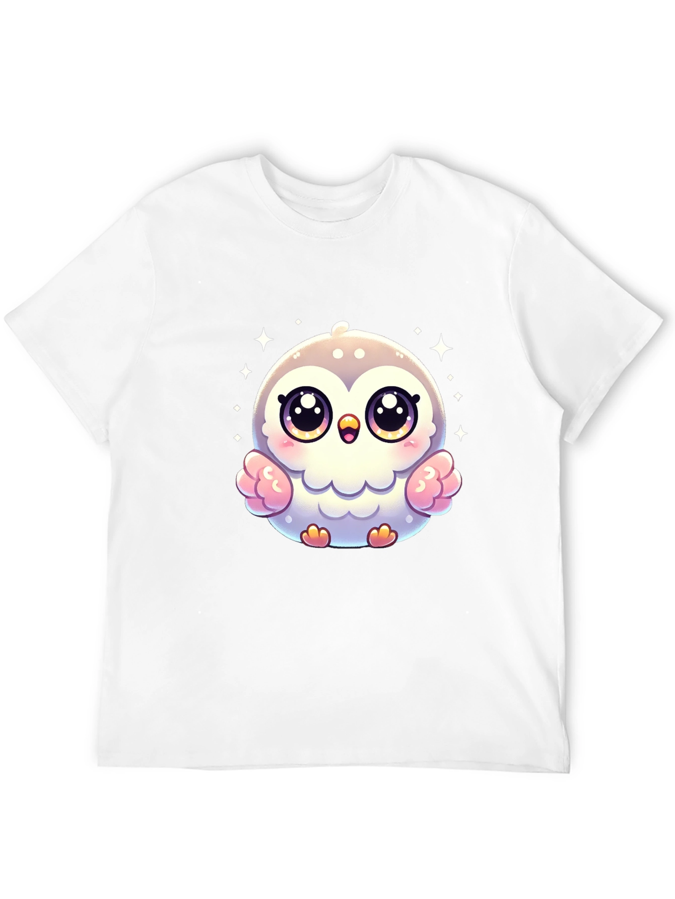 Black Cute Cartoon Owl Graphic Tee - Black view 12