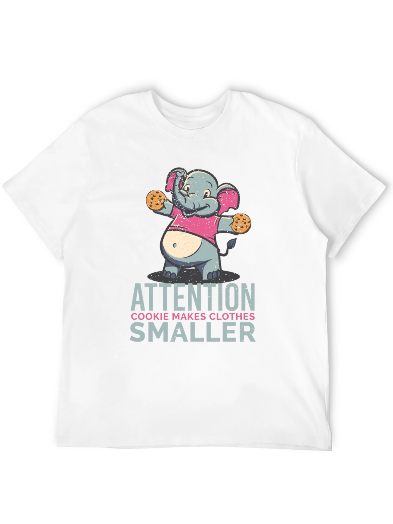 Black Cookie Monster Elephant T-Shirt Funny Graphic Tee view 12