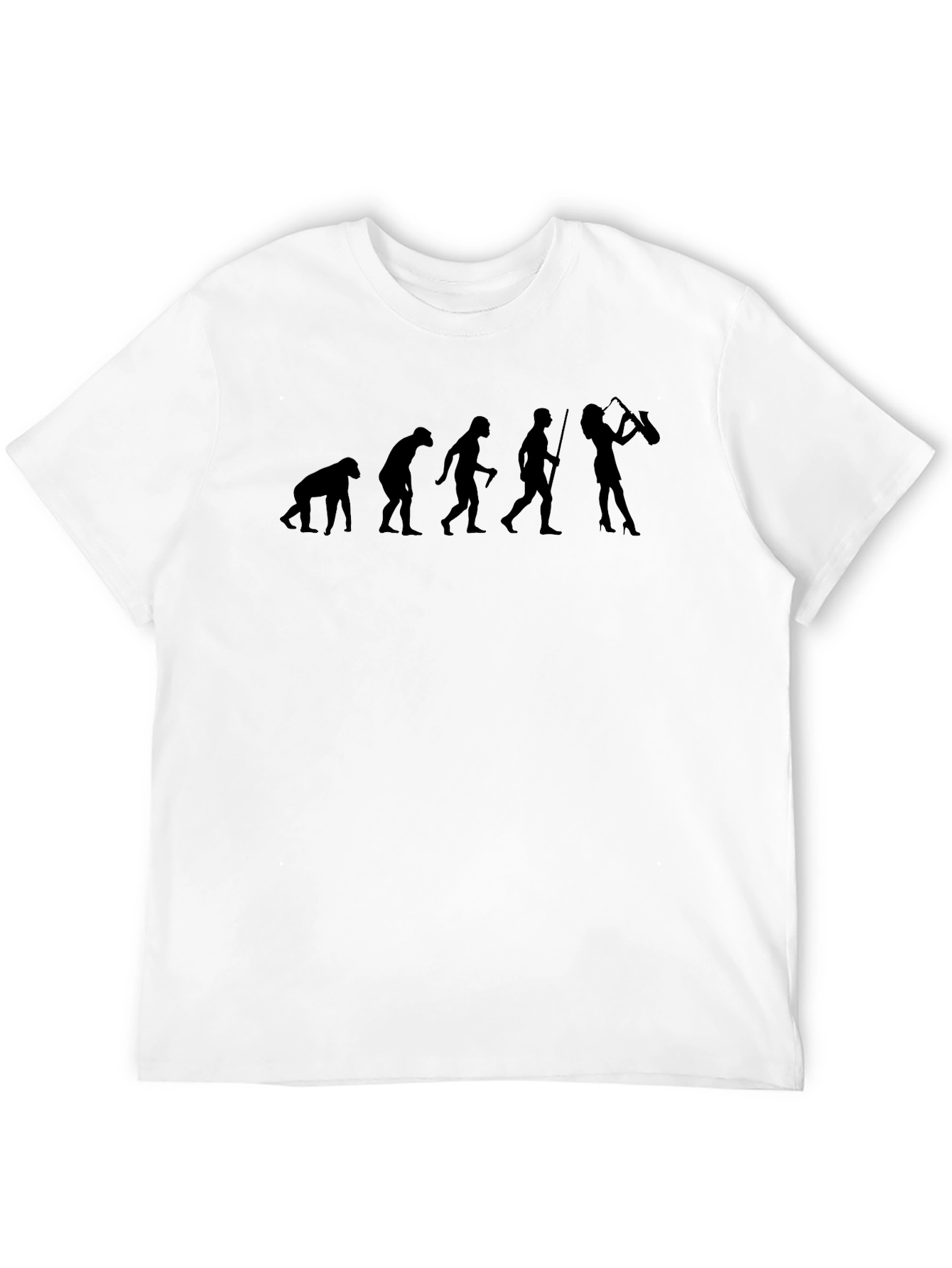 Black Evolution of Saxophone T-Shirt - Musician Tee view 12