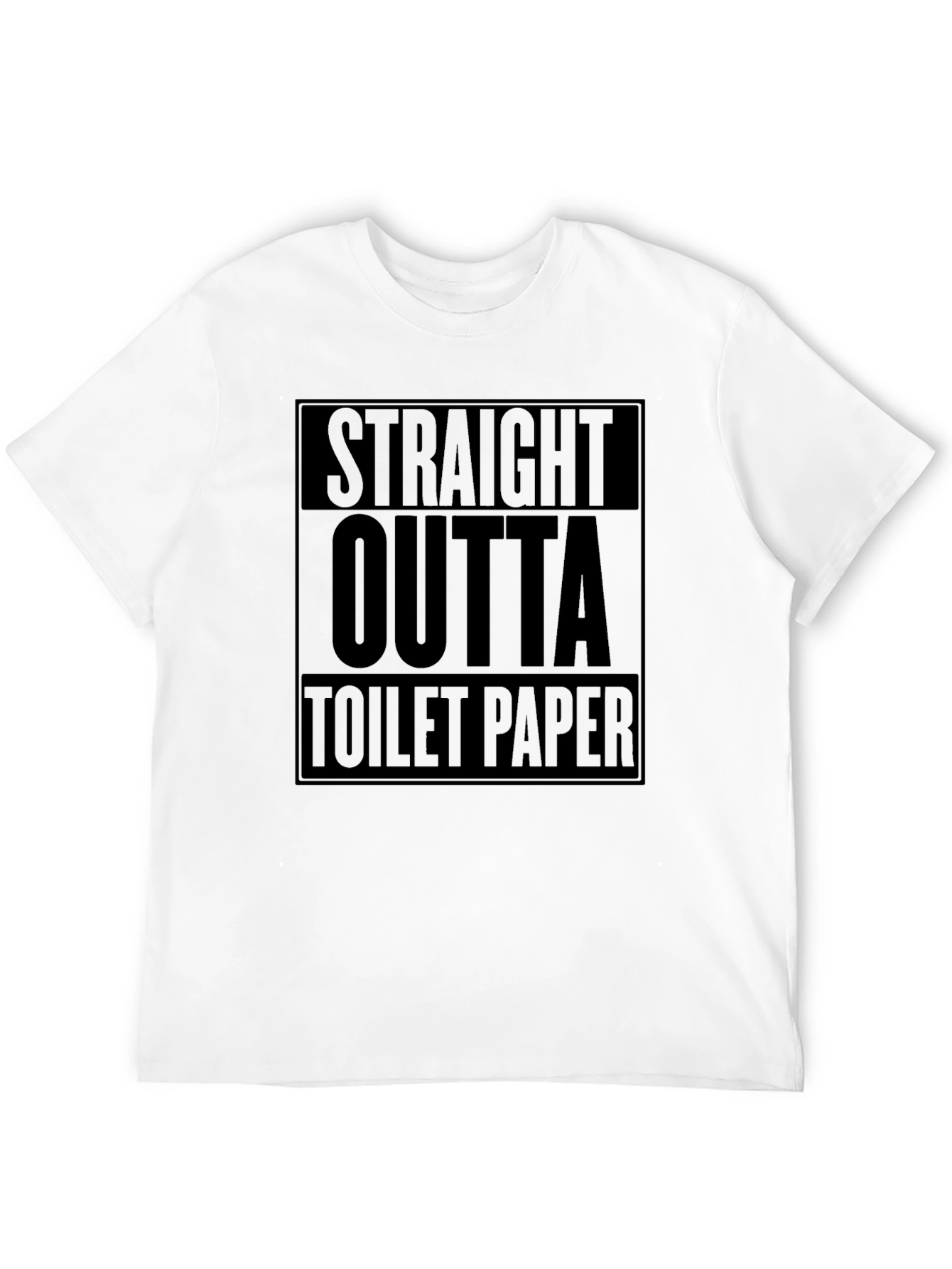 Black Straight Outta Toilet Paper Graphic Tee view 12