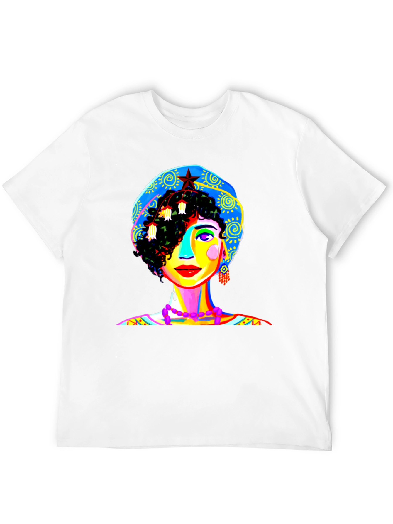 Black Vibrant Woman Graphic Tee - Unique Pop Art Design view 12