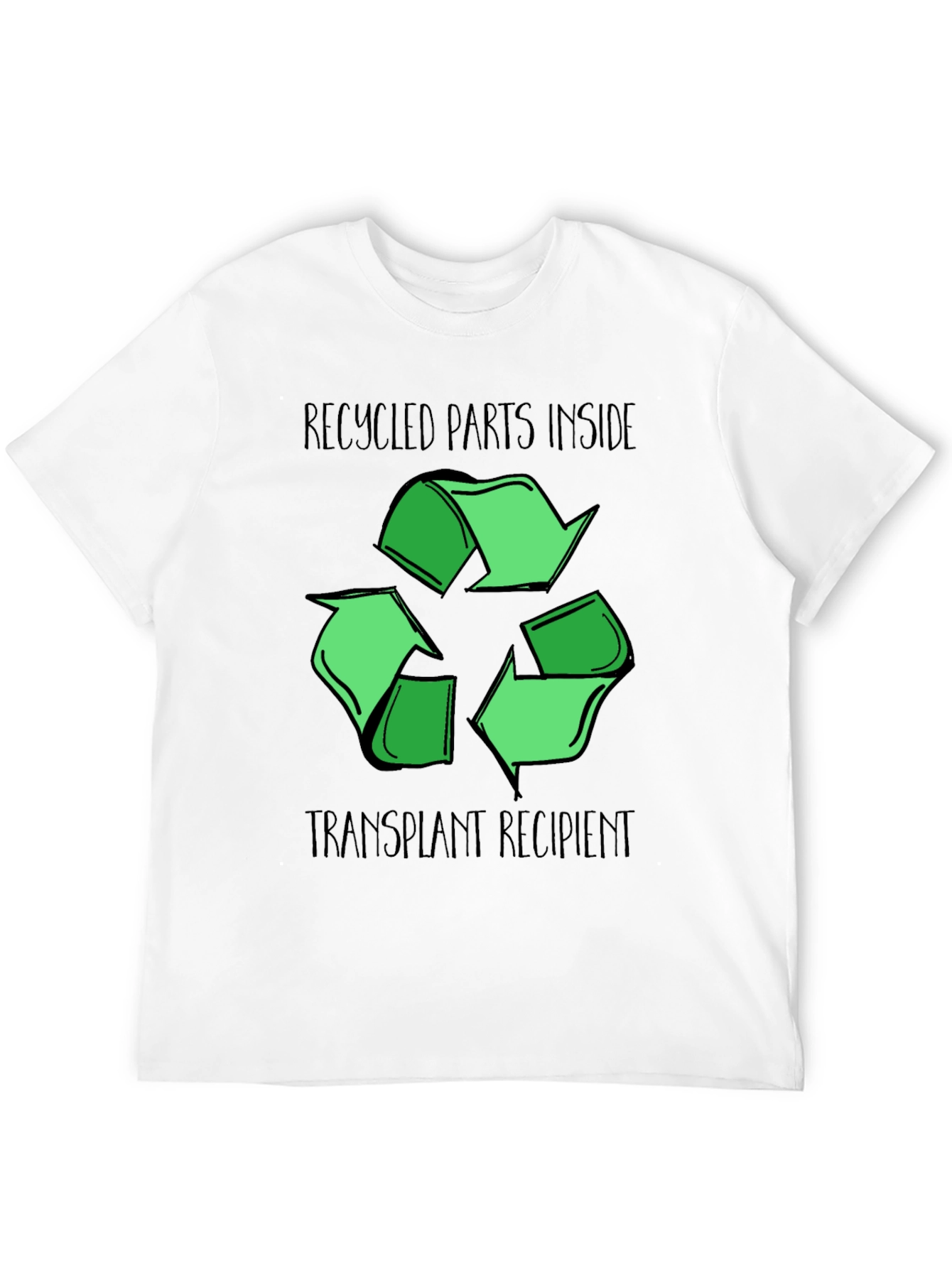 Black Recycled Parts Transplant Recipient Graphic Tee view 12