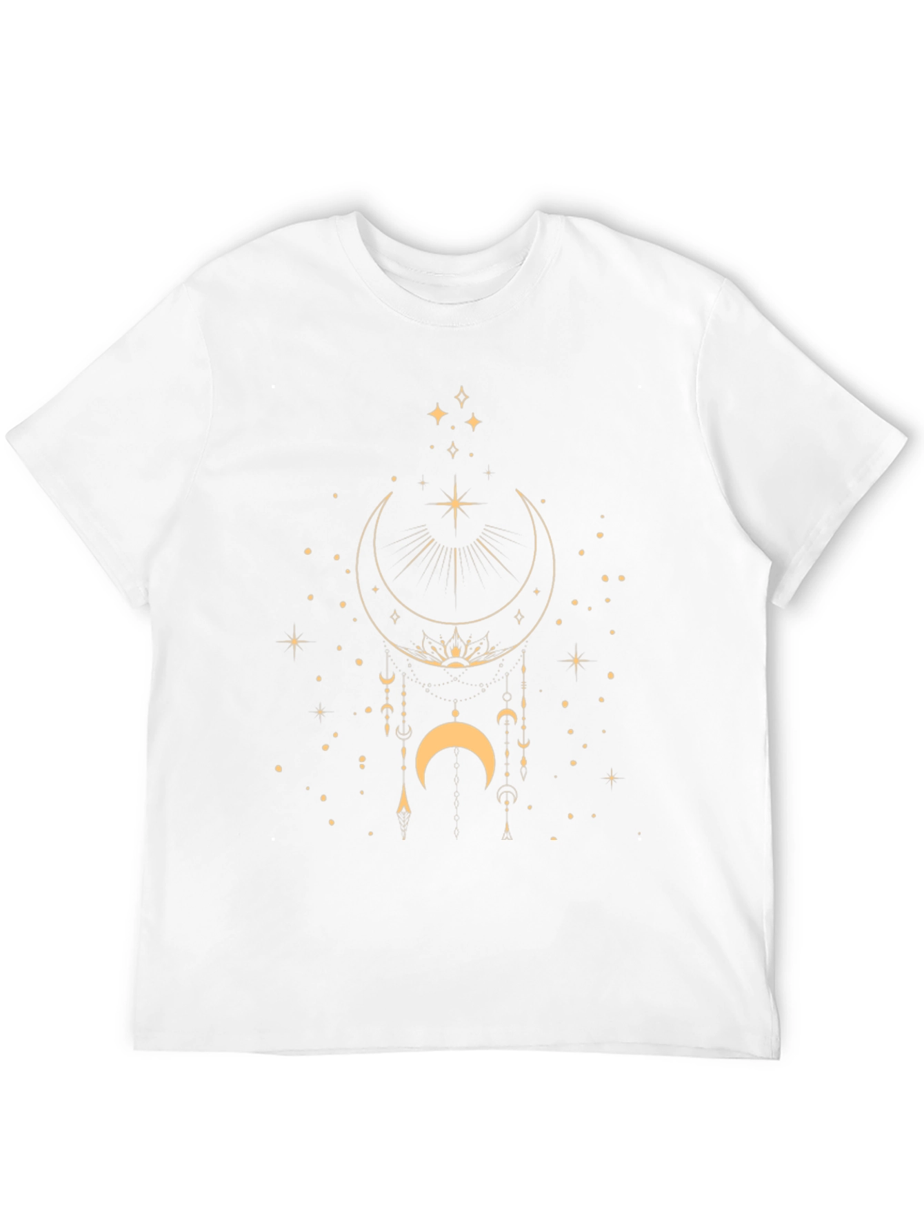 Black Celestial Moon & Stars Graphic Black T-Shirt view 12