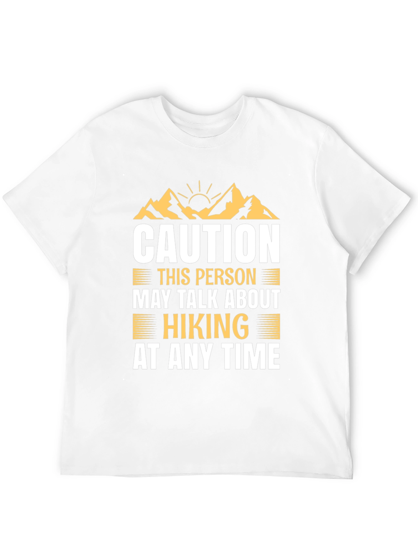 Black Caution: May Talk About Hiking T-Shirt view 12