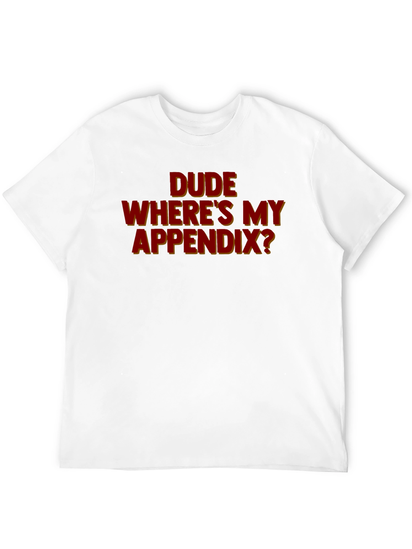 Black Dude Where's My Appendix? Graphic Tee - Humor Apparel view 12
