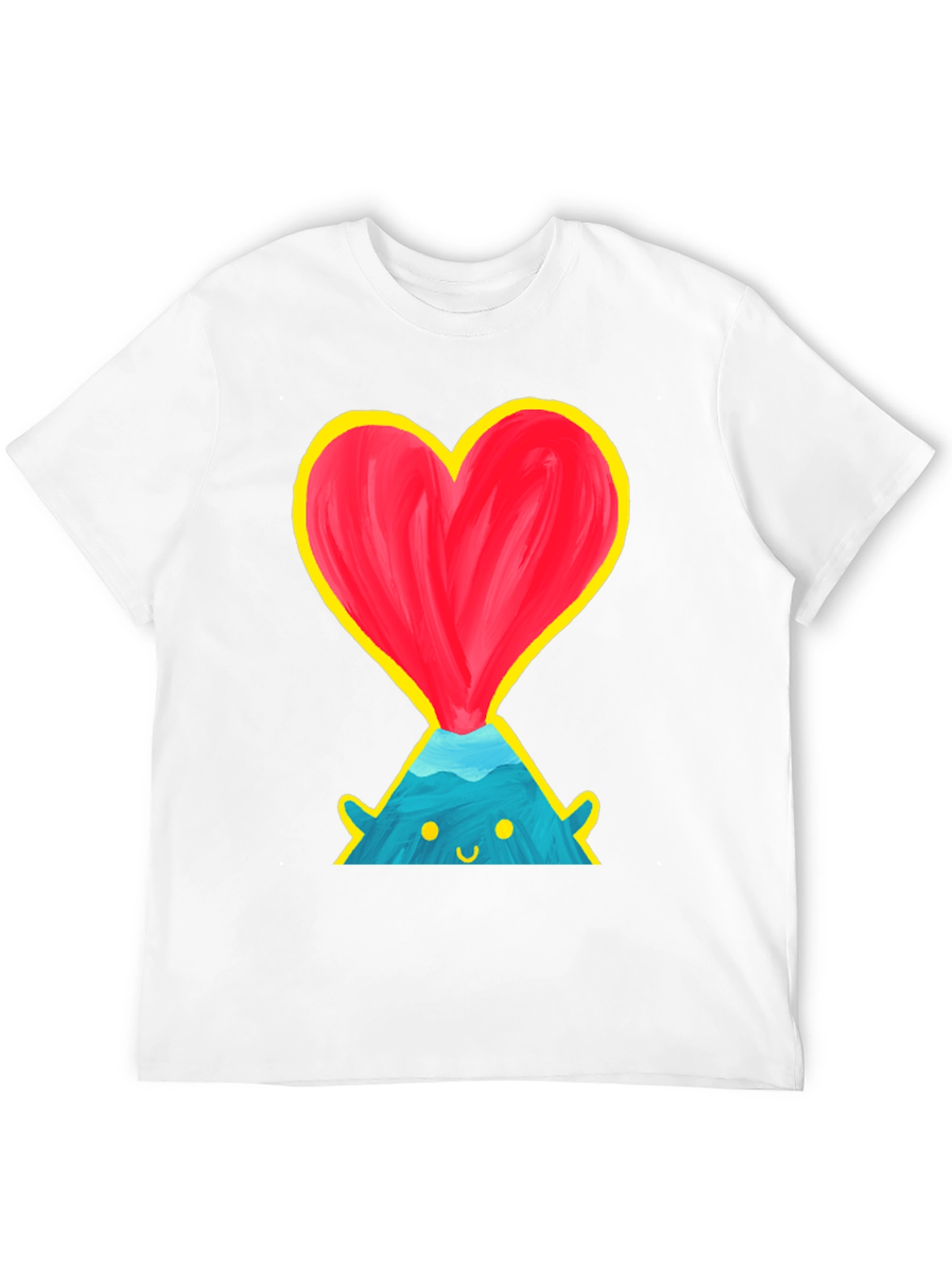 Black Volcano Heart T-Shirt - Erupting Love view 12