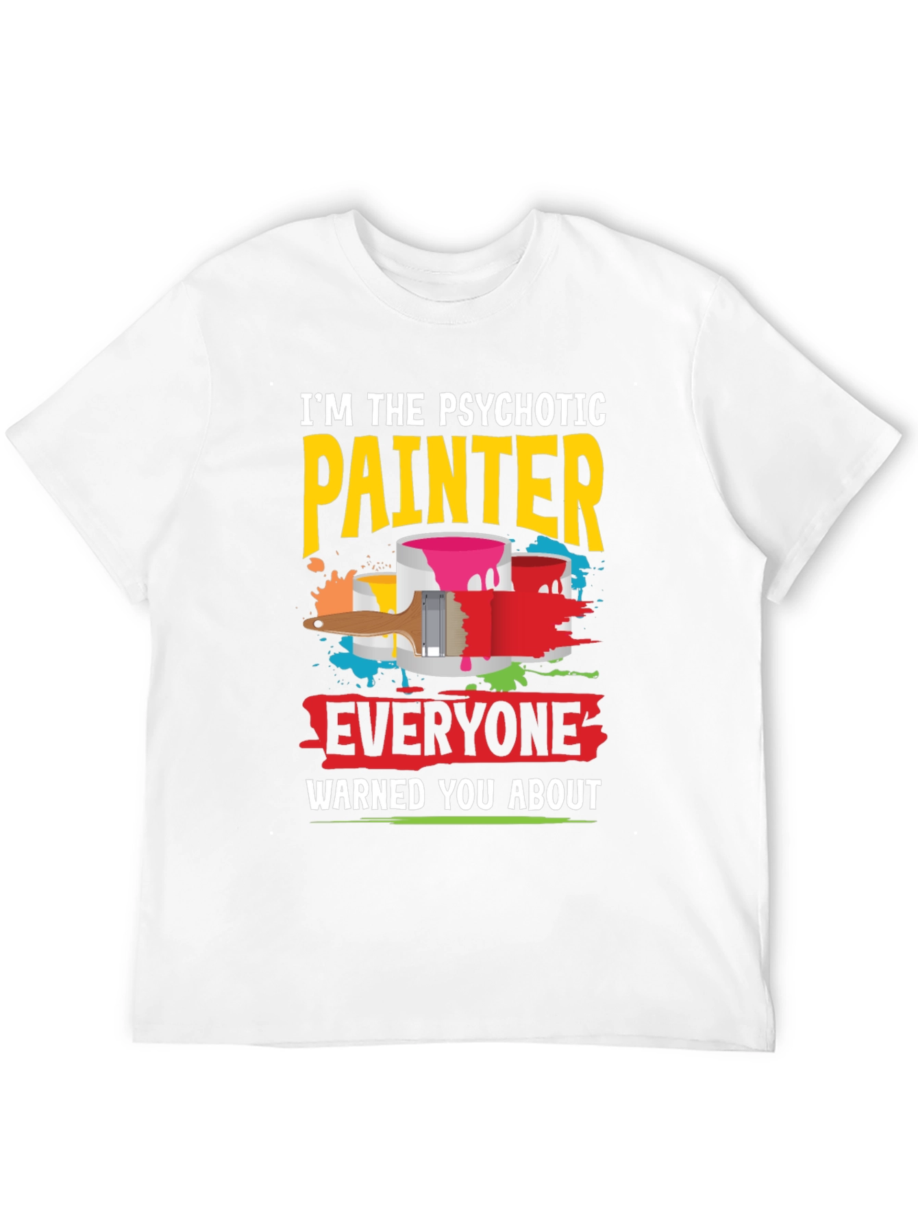 Black Psychotic Painter Graphic Tee view 12