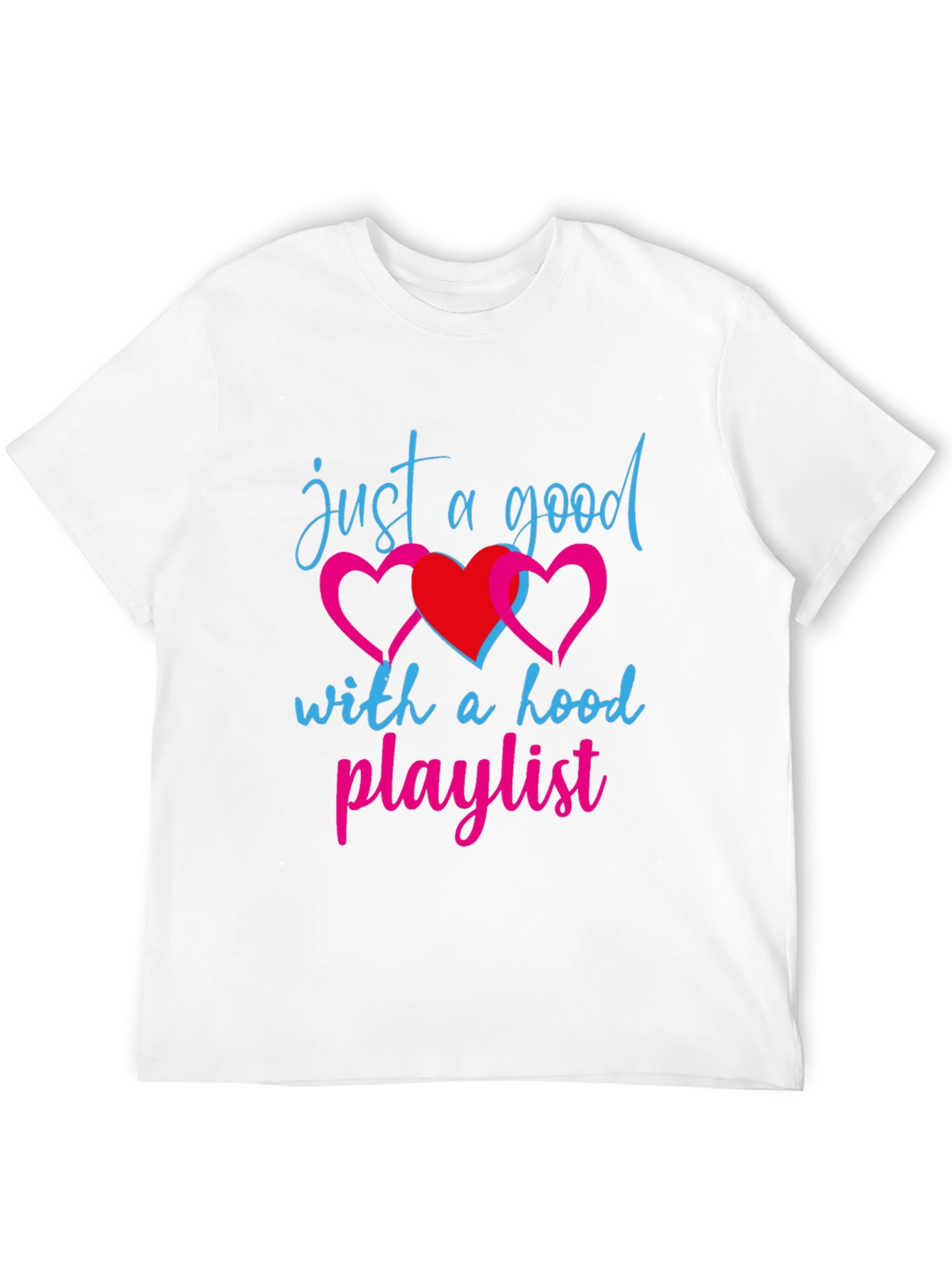 Black Good with Hood Playlist Black T-Shirt view 12