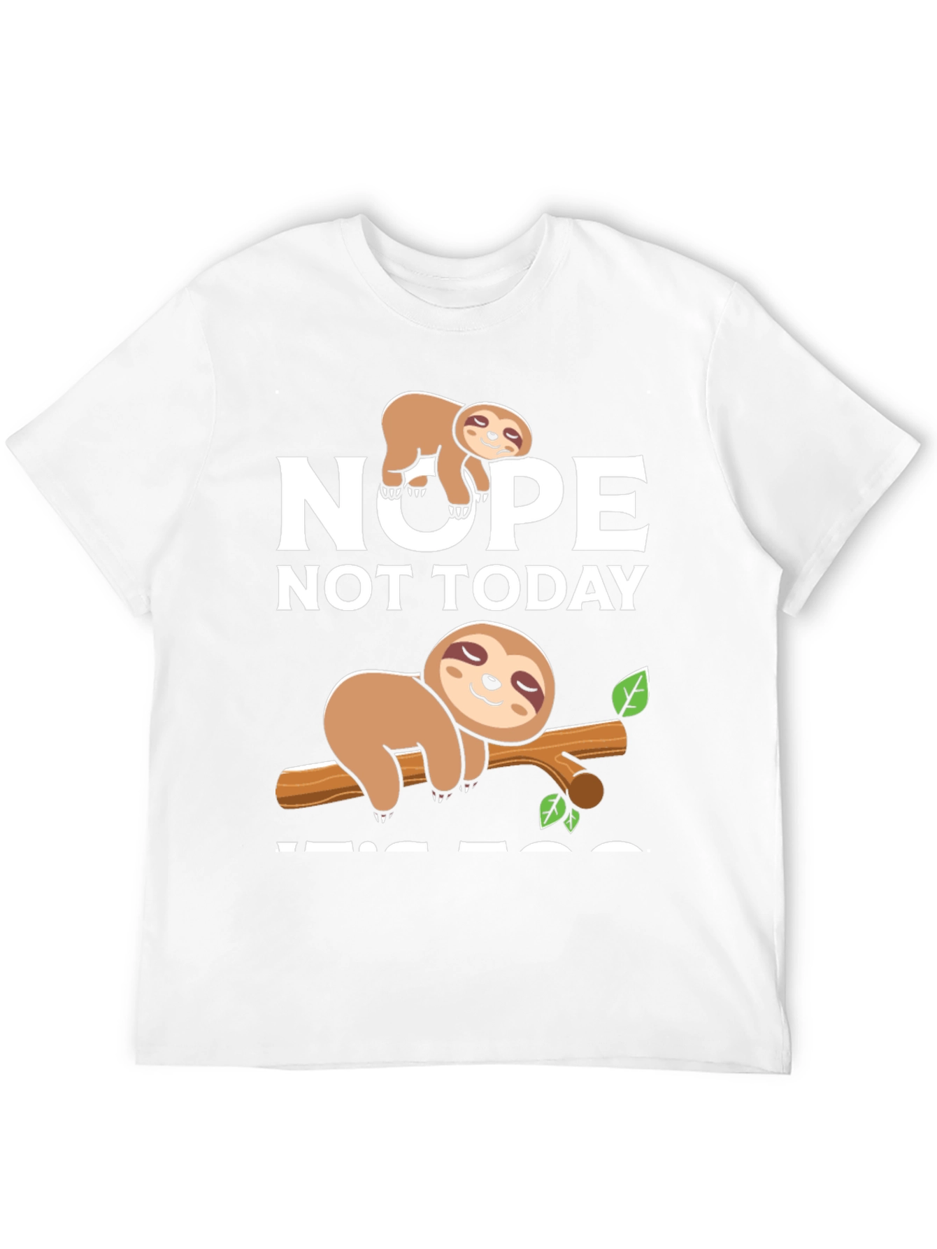 Black Nope Not Today Sloth Graphic Tee - Comfort & Style view 12