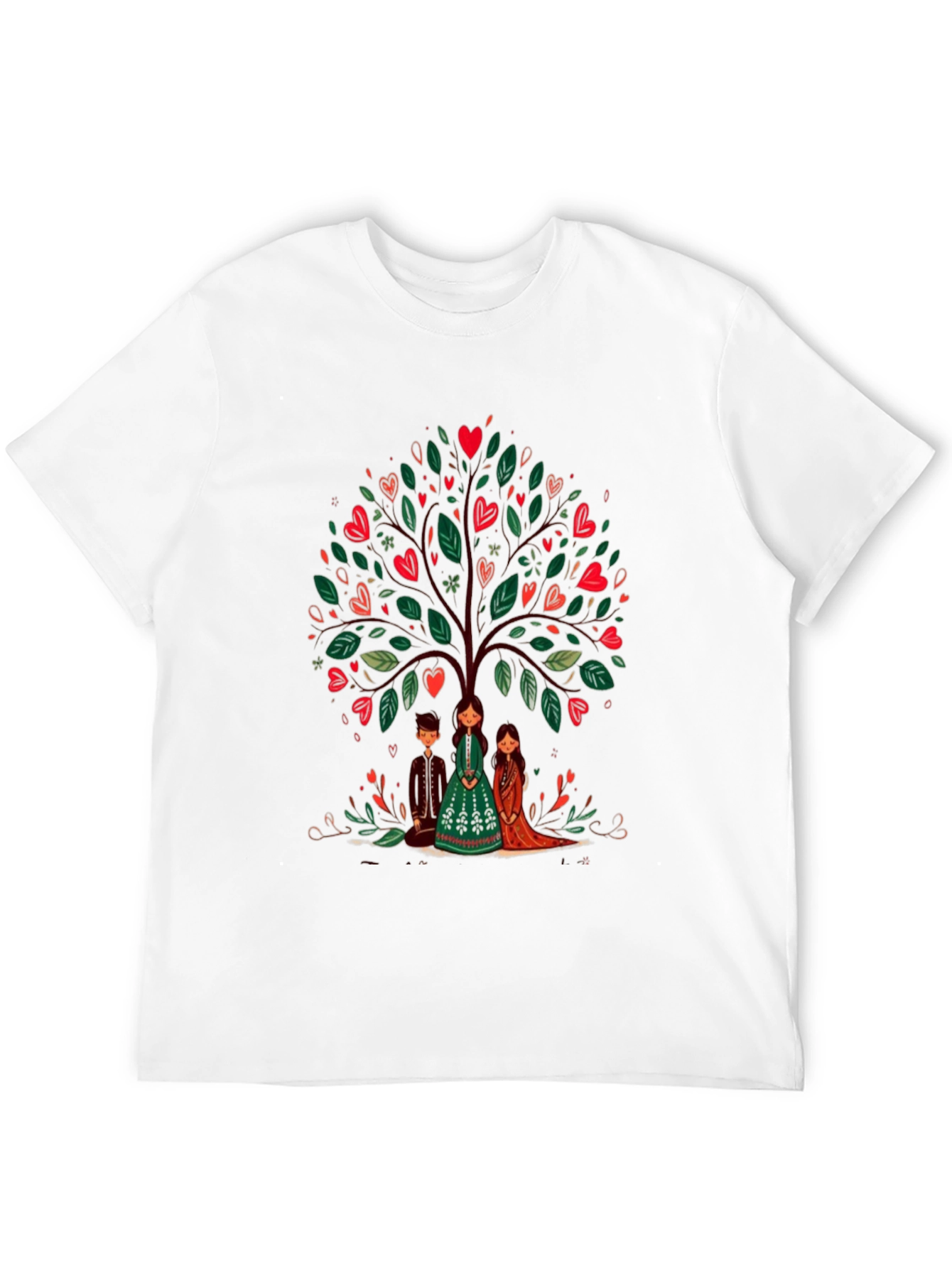 Black Heart Tree Graphic Tee - Whimsical Design view 12