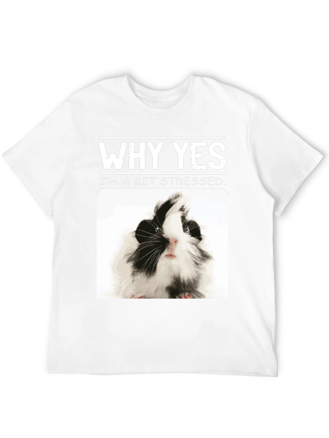 Black Why Yes I'm A Bit Stressed Guinea Pig T-Shirt view 12